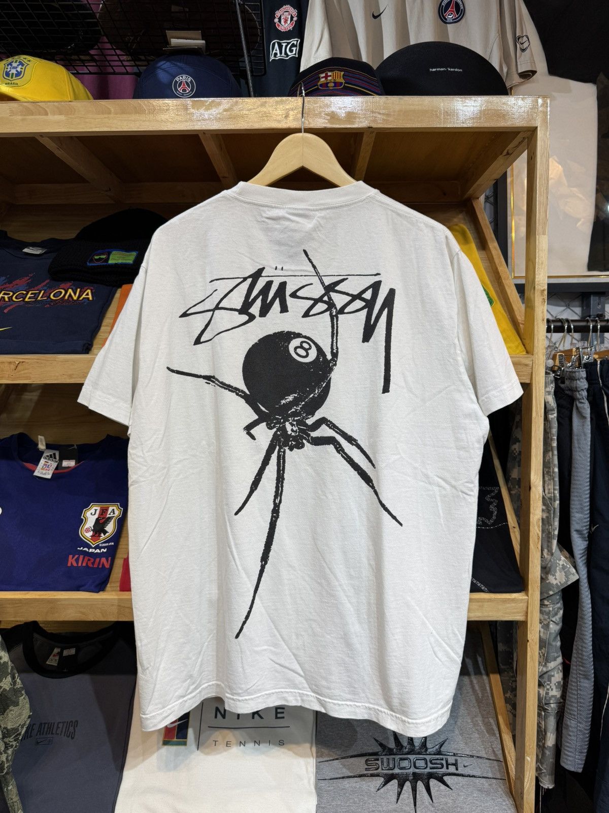 ★【Stussy】★Stussy Arachnid T-Shirt Pigment Dyed Grey★ Buy Stussy Arachnid Pigment Dyed Tee 'Grey' - 1905015 GREY