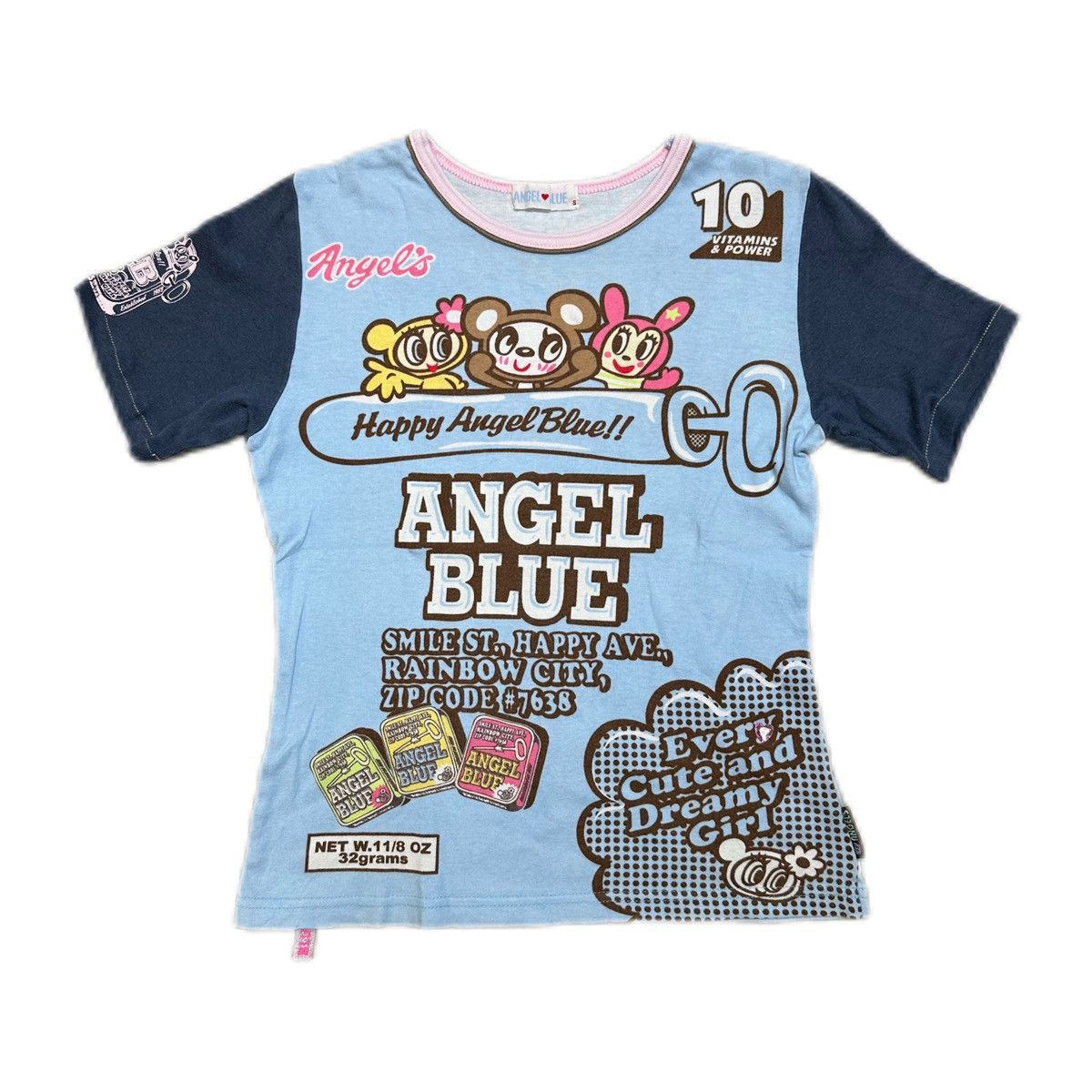 90s Angel Blue AOP Top
