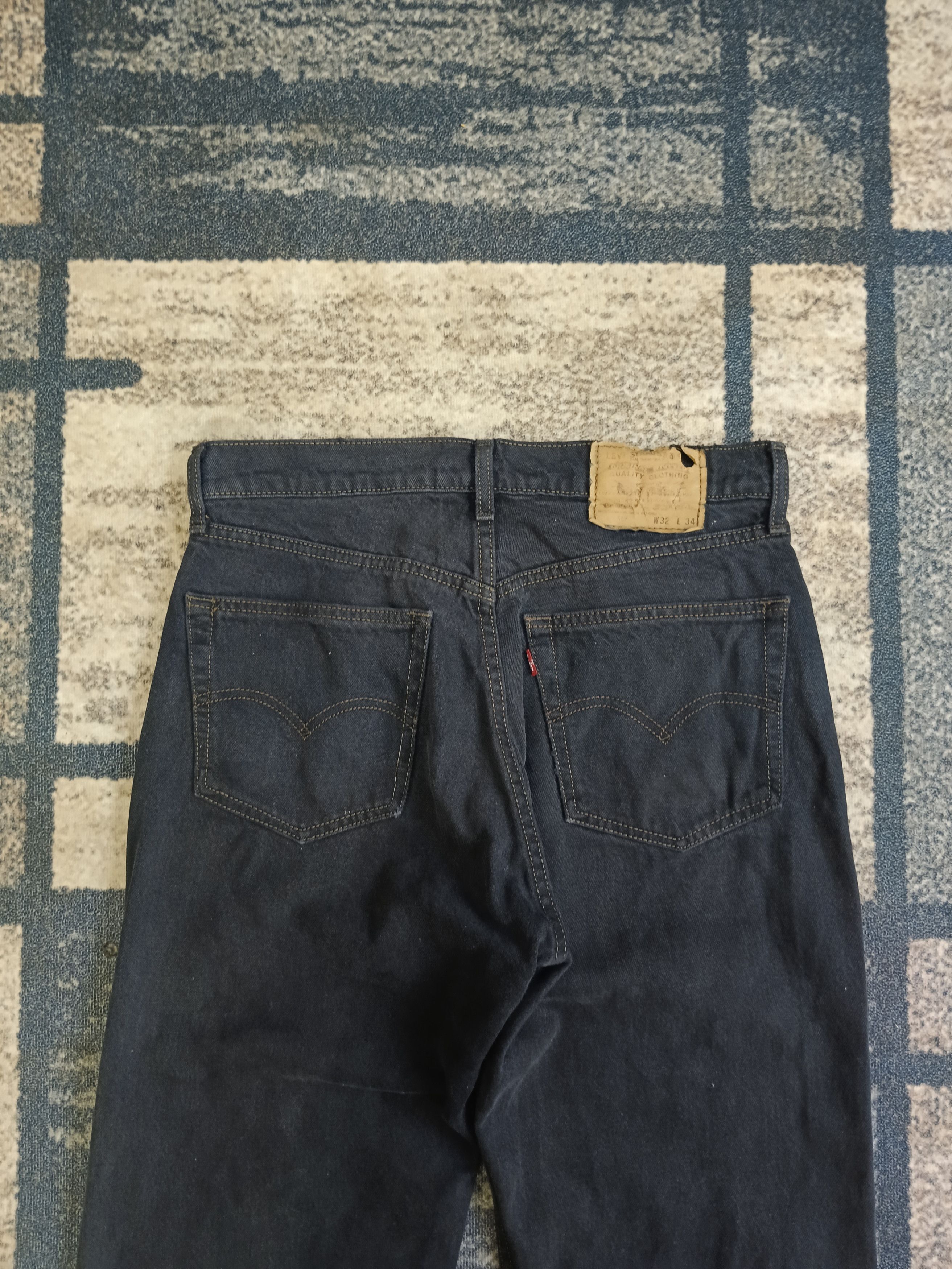 Levi's × Vintage DISTRESSEED VINTAGE LEVIS 512 SUPER BLACK DENIM PANTS Size US 31 - 5 Thumbnail