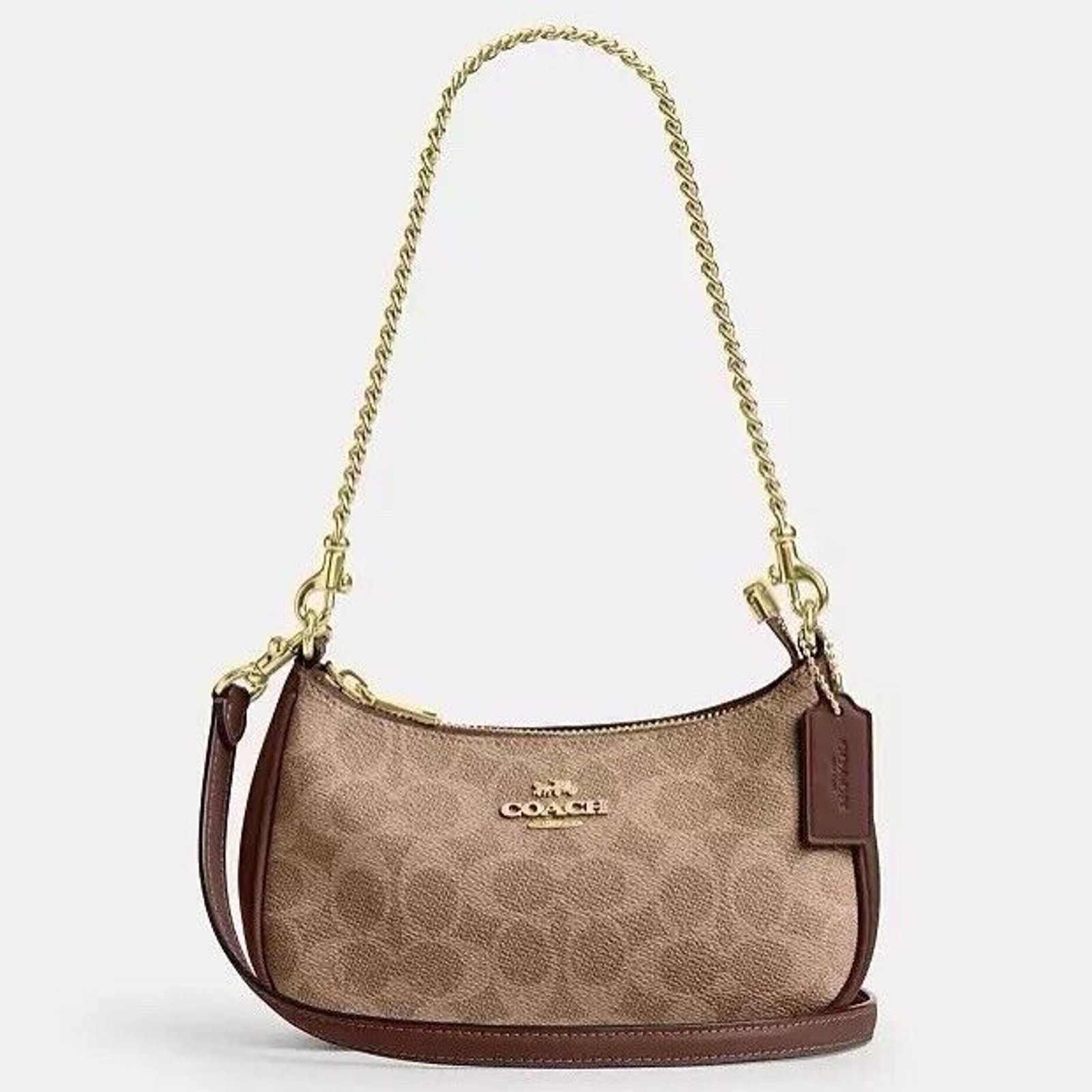 Coach NWT COACH Teri Mini Crossbody Bag CW323 Tan/Brown Size ONE SIZE - 7 Thumbnail