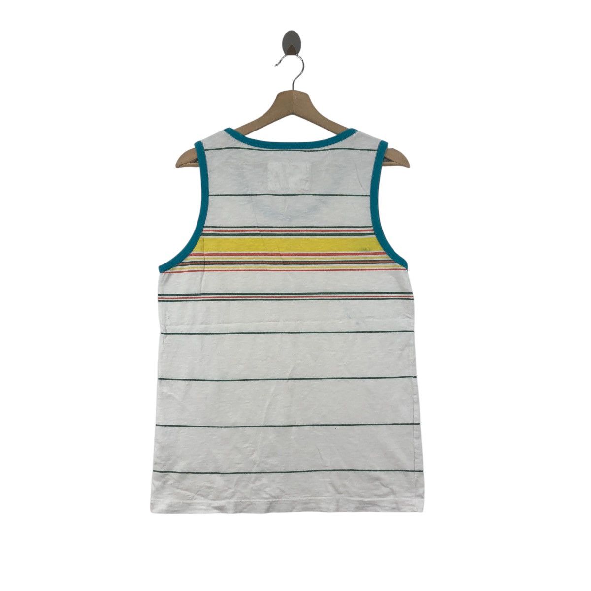 Vintage CRU DESIGNS CALIFORNIA Surf Team Striped Tank Top Tee Shirt Size US L / EU 52-54 / 3 - 4 Thumbnail