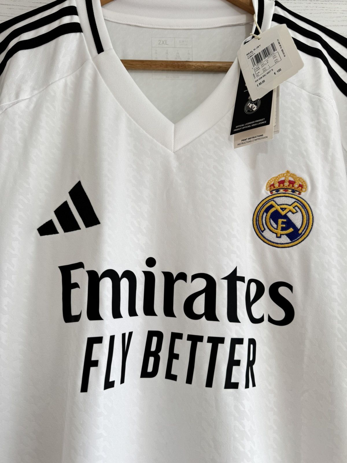 Adidas BNWT Real Madrid 2024-2025 Home Soccer Jersey Football Shirt Size US XXL / EU 58 / 5 - 6 Thumbnail