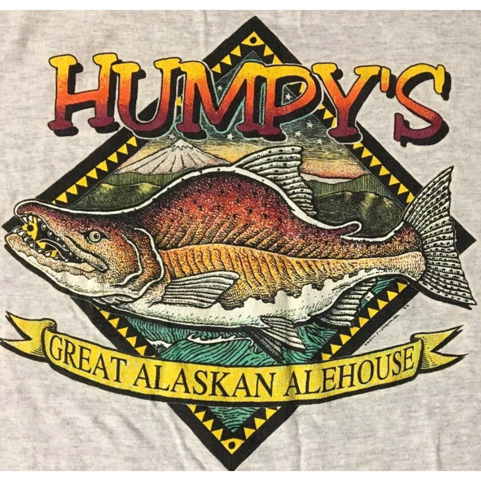 Vintage VINTAGE 90s Humpys Great Alaskan Alehouse T-Shirt XL Gray Beer Bar Funny Grunge Biker Joke United States Fish Mens Shirts Size US XL / EU 56 / 4 - 3 Thumbnail