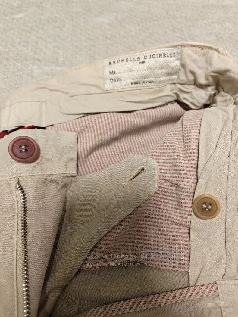 Brunello Cucinelli Beige Cargo Pants.