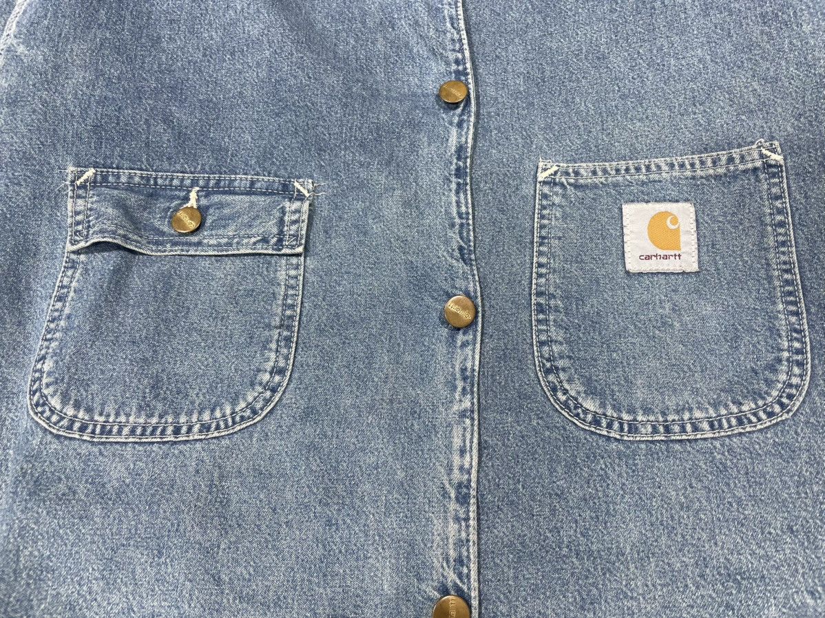 Carhartt Vintage Carhatt Denim Wool Blanked Lined Chore Jacket Size US L / EU 52-54 / 3 - 7 Thumbnail