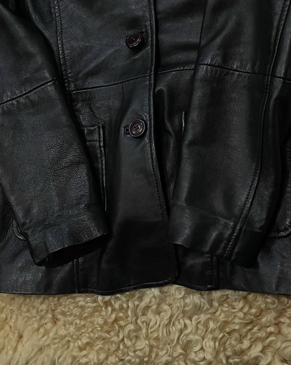 Gypsy Vintage Archive Gipsy leather coat blazer Jacket YK2 Size L / US 10 / IT 46 - 6 Thumbnail