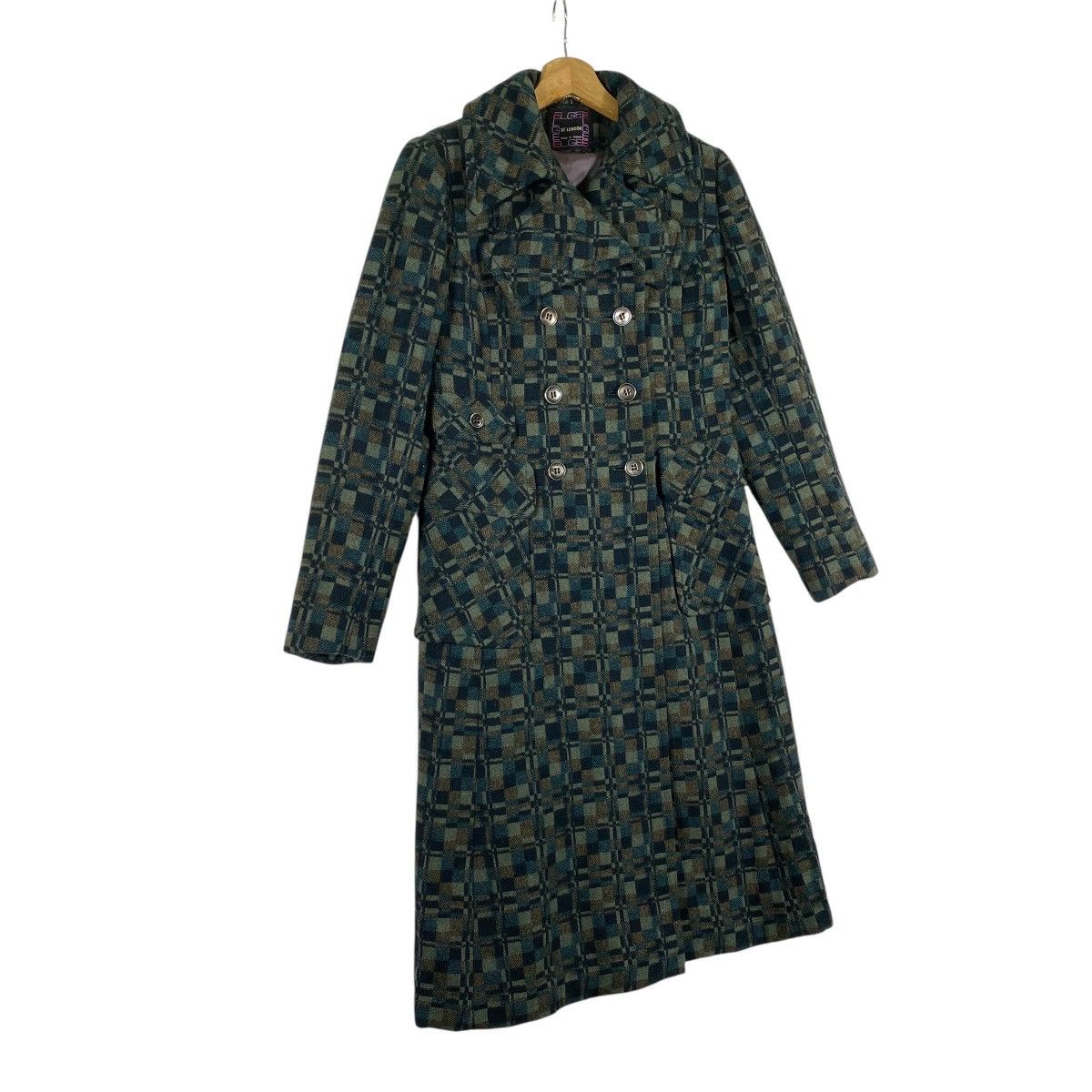 Other Vintage 60s Elgee Of London Wool Long Button Jacket Size M / US 6-8 / IT 42-44 - 3 Thumbnail