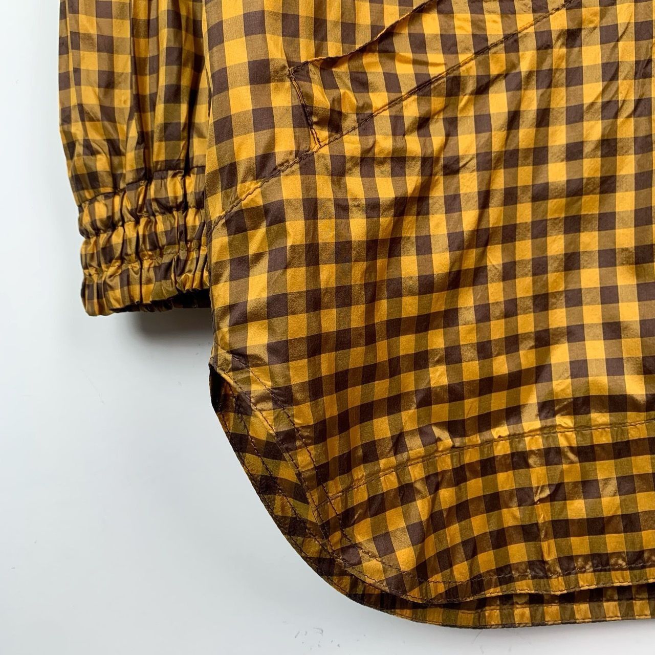 Fendi Fendi Grid Mesh Overlay Lapel Double-Breasted Yellow Silk Lo Size S / US 4 / IT 40 - 6 Thumbnail