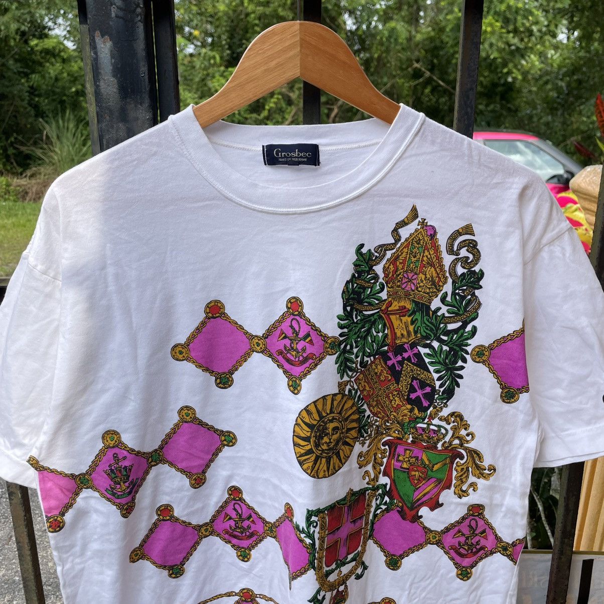 Designer 🔥Vintage Grosbec King Crown Cross Designer Tee Size US L / EU 52-54 / 3 - 3 Thumbnail