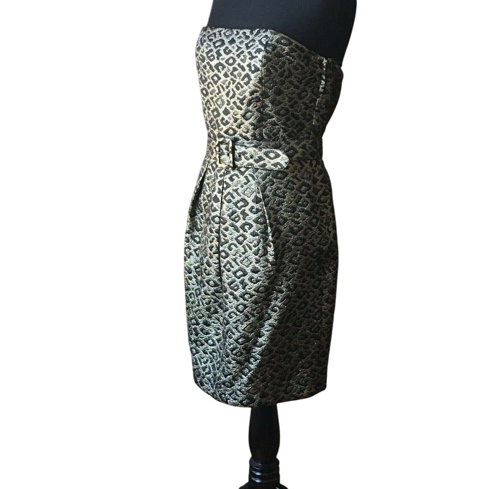 Tibi TIBI Golden Leopard Print Belted Mini Dress Size 6 Size M / US 6-8 / IT 42-44 - 11 Thumbnail