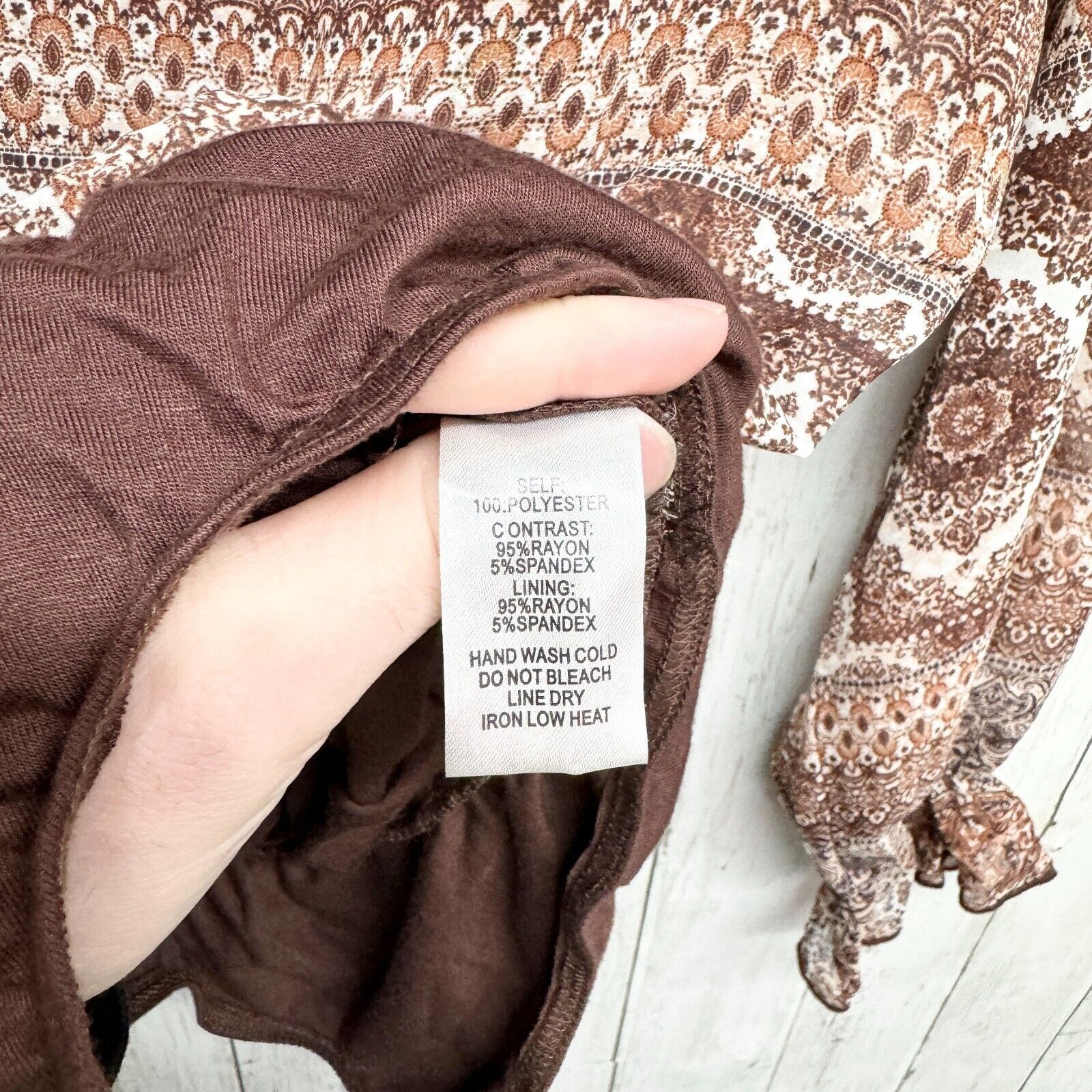 Other Lulus Bodysuit Sz XS Boho Tribal Long Sleeve Cuffed Crewneck Size XS / US 0-2 / IT 36-38 - 3 Thumbnail