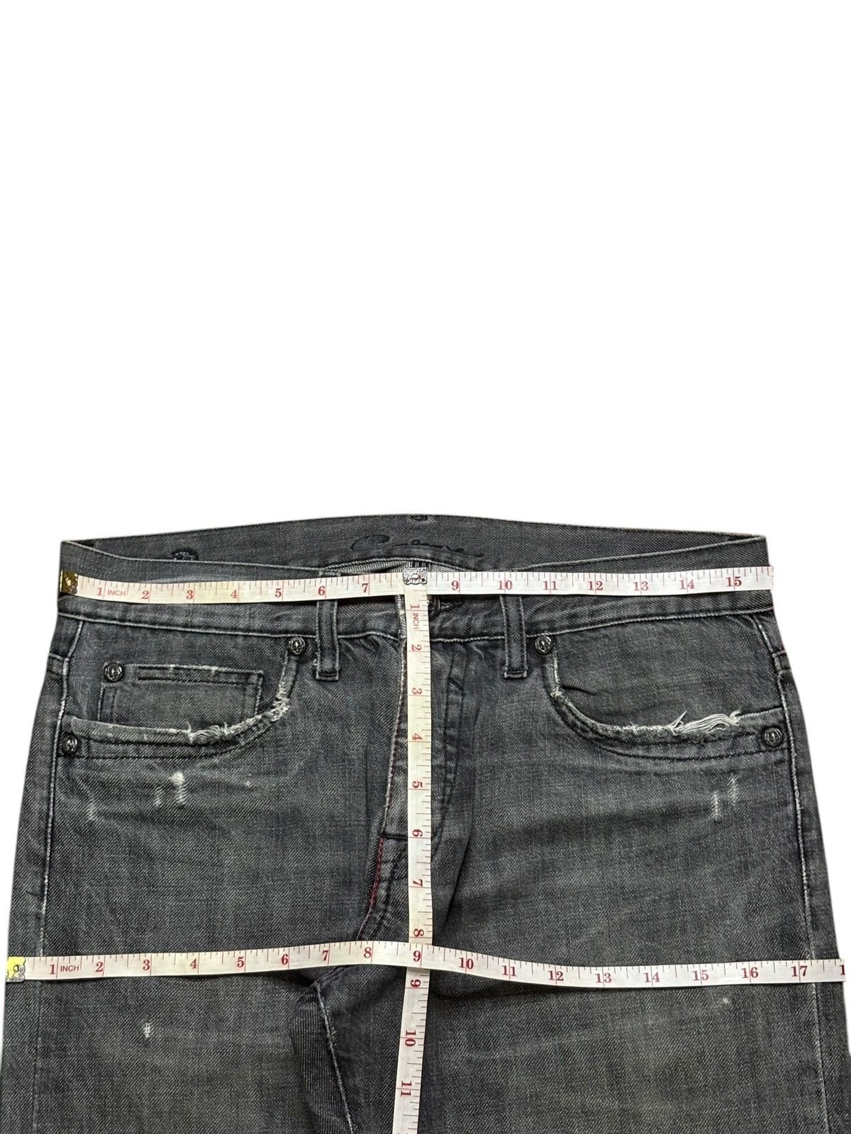 Japanese Brand × Seditionaries Vintage Japanese Brand Skull Embroidery Mud Wash Loose Jeans Size US 32 / EU 48 - 12 Thumbnail