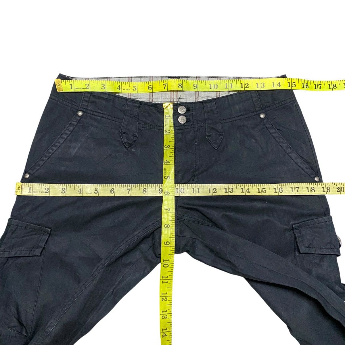 Japanese Brand × Tornado Mart Tornado Mart Cargo Flare Pants Faded Black Size 28" / US 6 / IT 42 - 17 Thumbnail