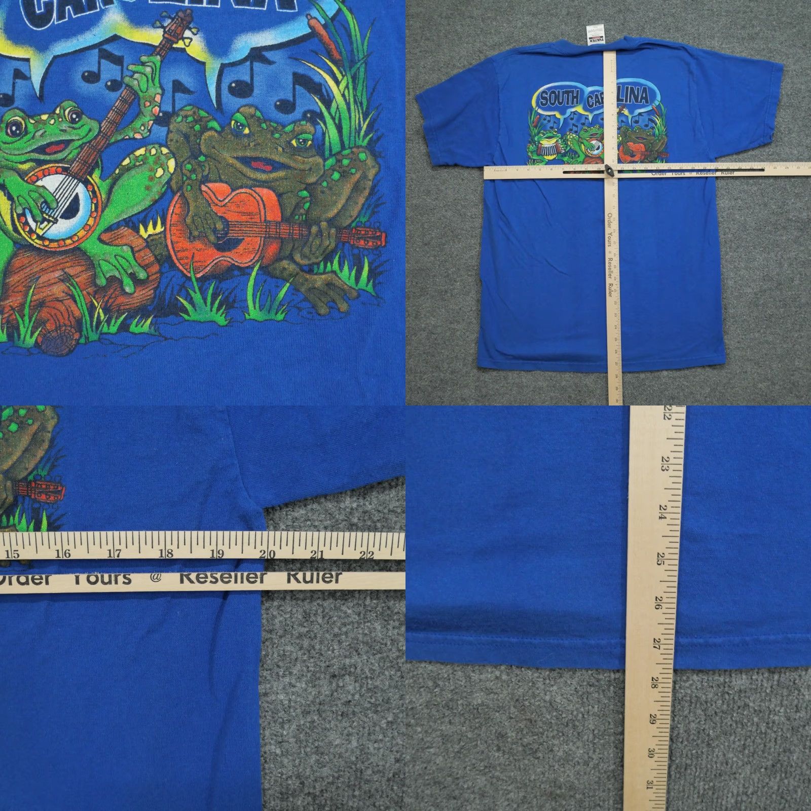 Tultex VINTAGE South Carolina T Shirt Adult Large Blue Frog Band Mens Y2K Size US L / EU 52-54 / 3 - 8 Thumbnail