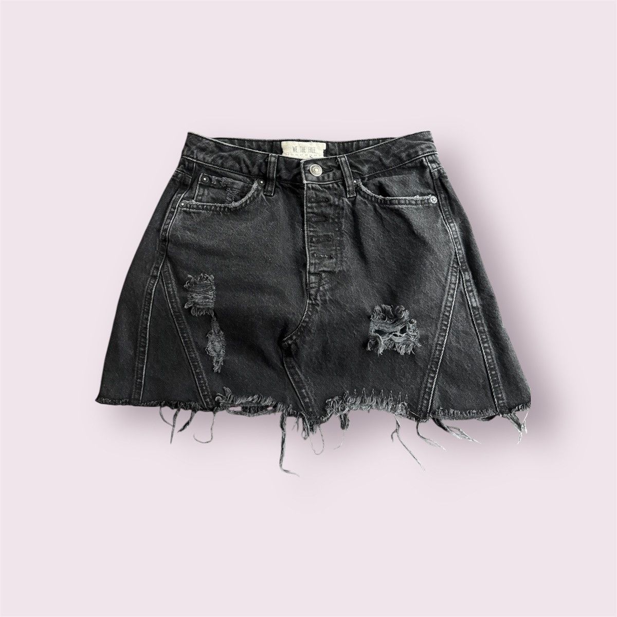 Free People We the Free Free People Denim skirt Size 24" / US 00 / IT 34 - 1 Thumbnail