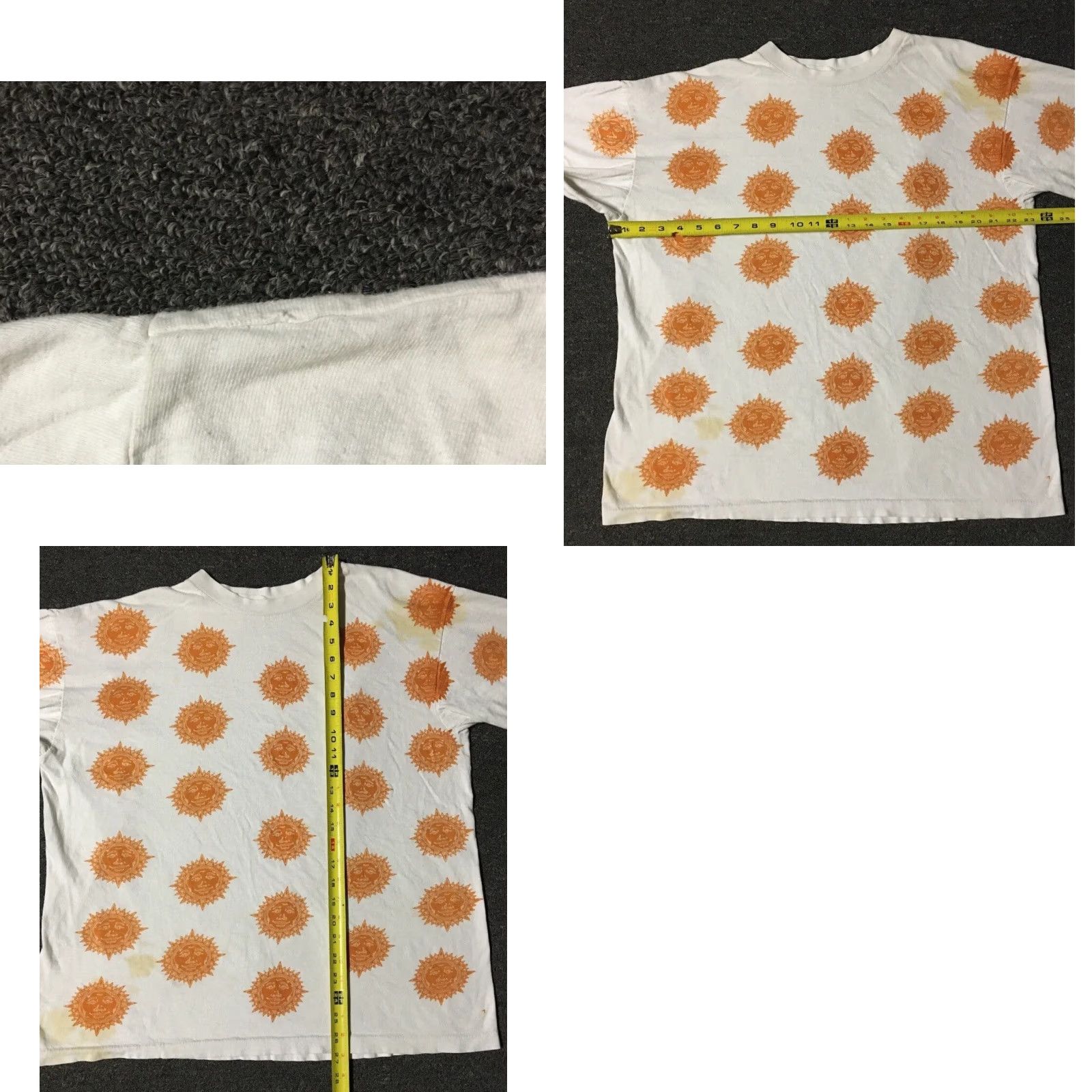 Moonstar VINTAGE All Over Print Shirt M L White 80s Sun Faded Distressed AOP Single Stitch Eclipse 90s Grunge Beach Surf Rock USA Mens Shirt Size US M / EU 48-50 / 2 - 9 Thumbnail