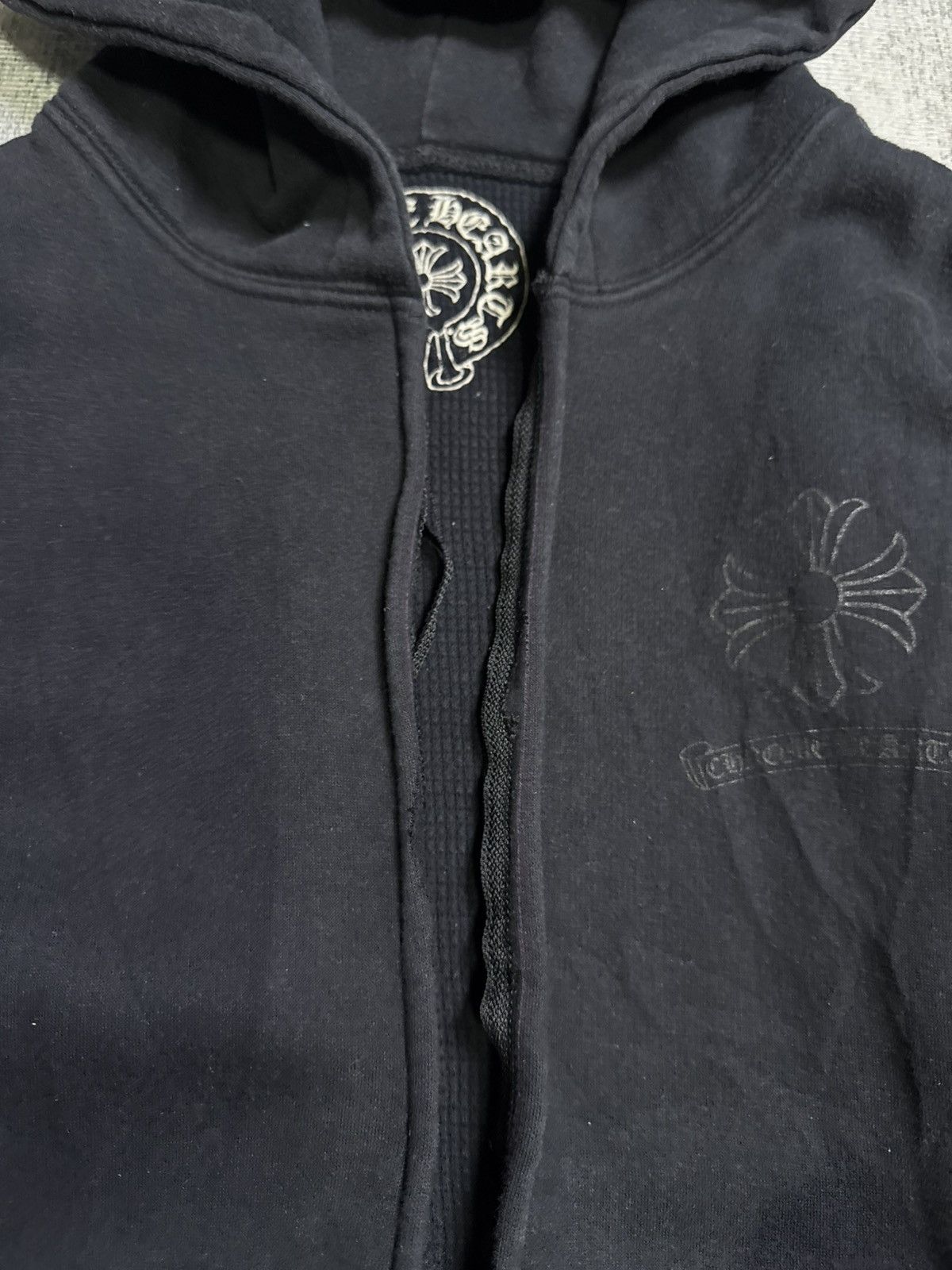 Chrome Hearts THRASHED! CROSS PLUS THERMAL HOODIE Size US S / EU 44-46 / 1 - 8 Thumbnail