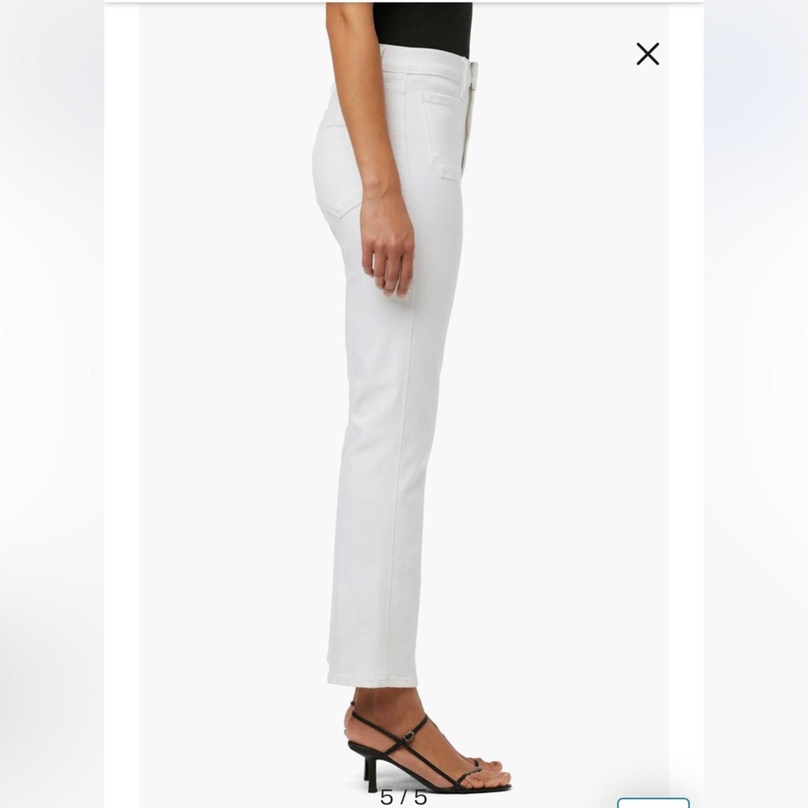 Designer Joe’s Jeans High Rise Crop Bootcut Jeans Size 31 White Size 31" - 5 Thumbnail