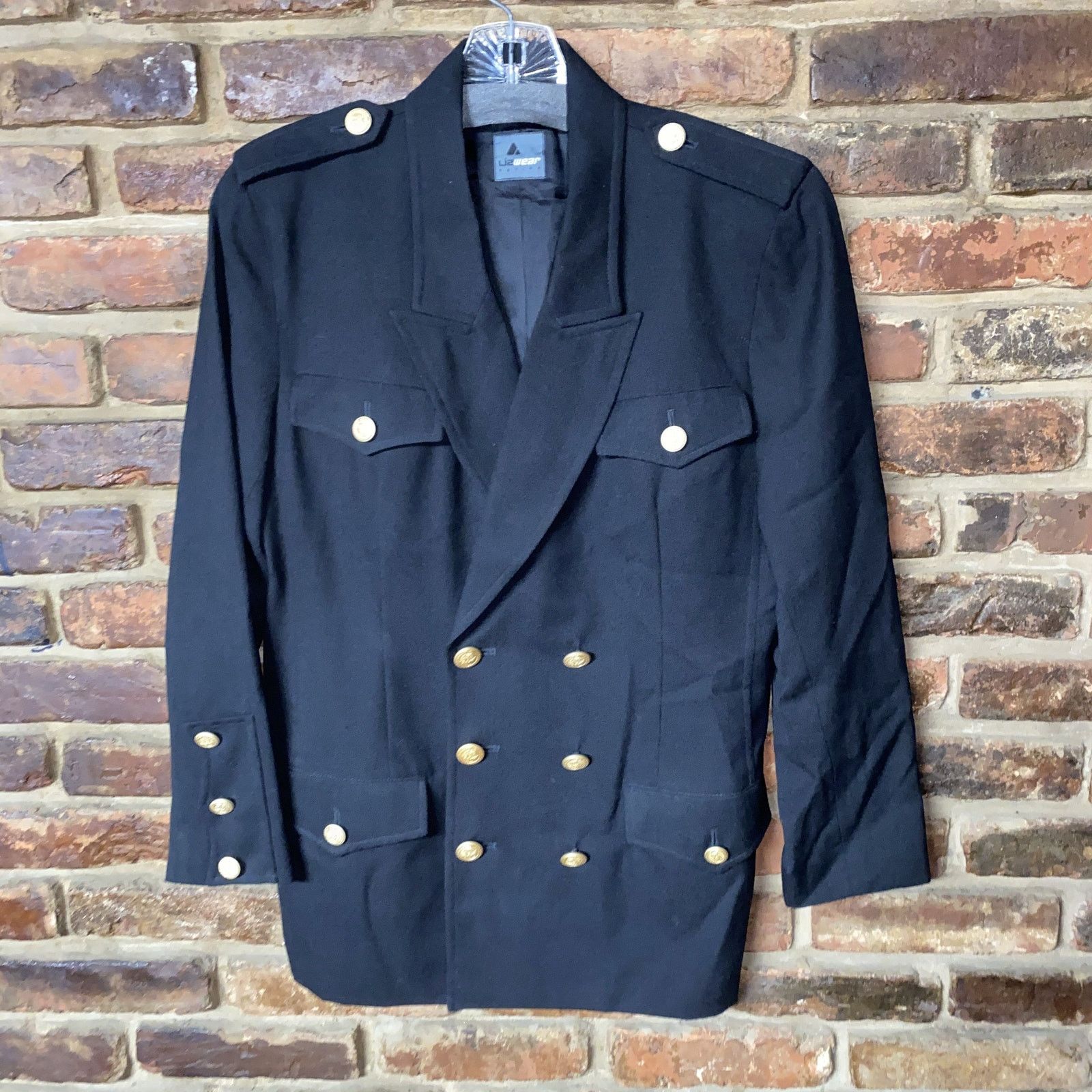 Lizwear Liz Claiborne Vintage 80's Double Breasted Blazer 4P in Black, Women's (Size Small)