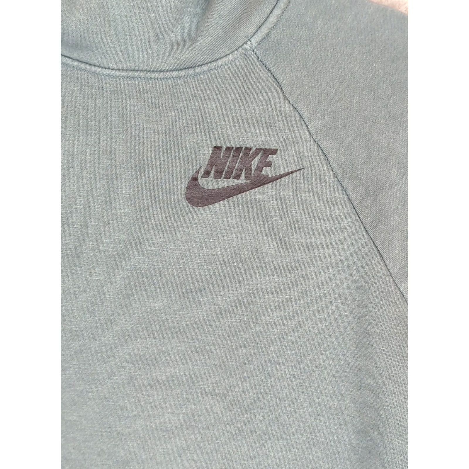 Nike Nike Sportswear Hoodie Womens Large Green Pullover Hooded Sweatshirt Funnel Neck Logo Size L / US 10 / IT 46 - 3 Thumbnail