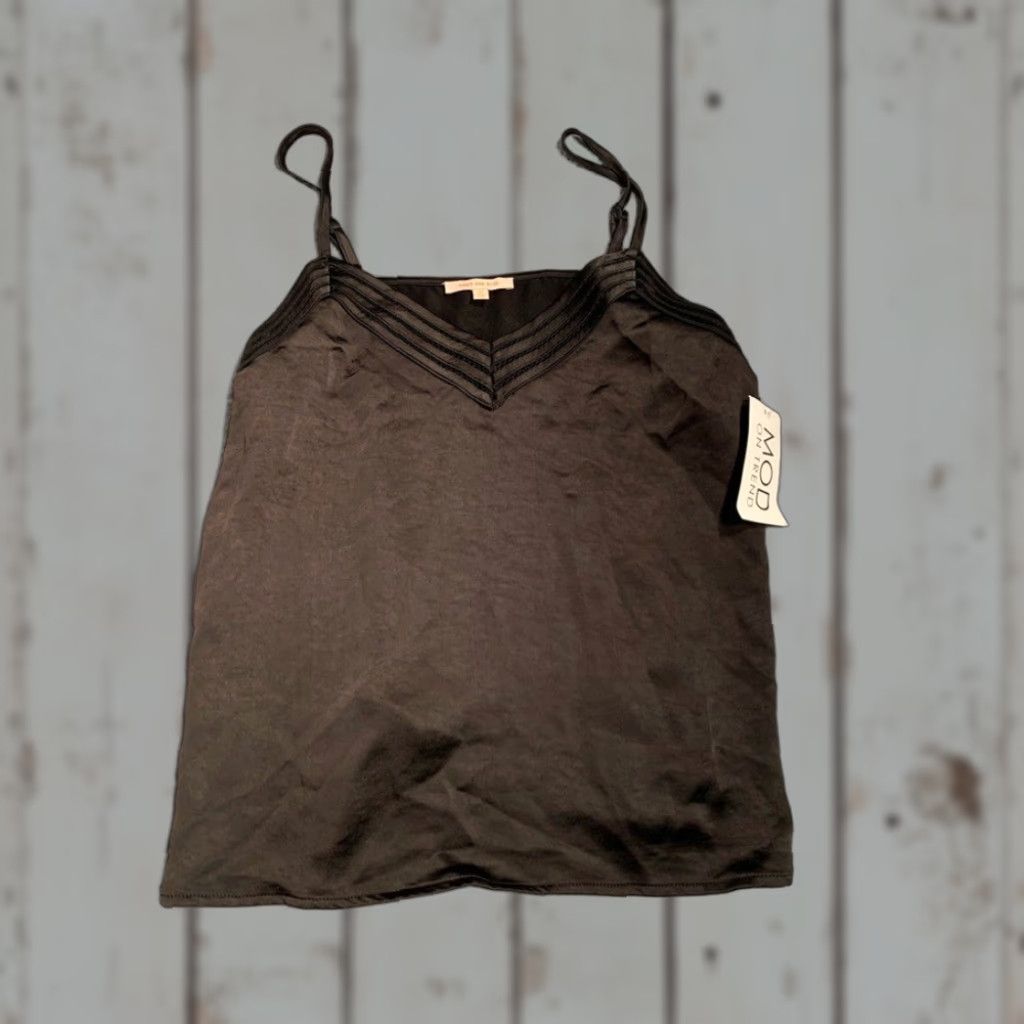 Vintage NWT Skies are Blue Black Satin Tank Camisole Top M Women Medium Tank Top Black Satin Camisole Skies are Blue Women M NWT Size M / US 6-8 / IT 42-44 - 1 Thumbnail