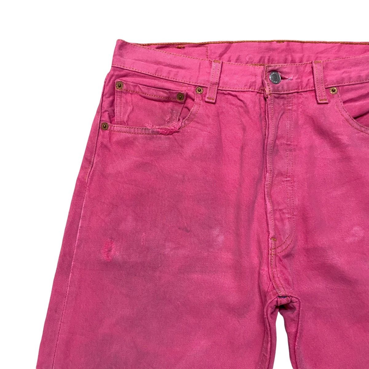 Levi's Vintage Levis 501xx Pink Denim Jeans Size US 32 / EU 48 - 4 Thumbnail