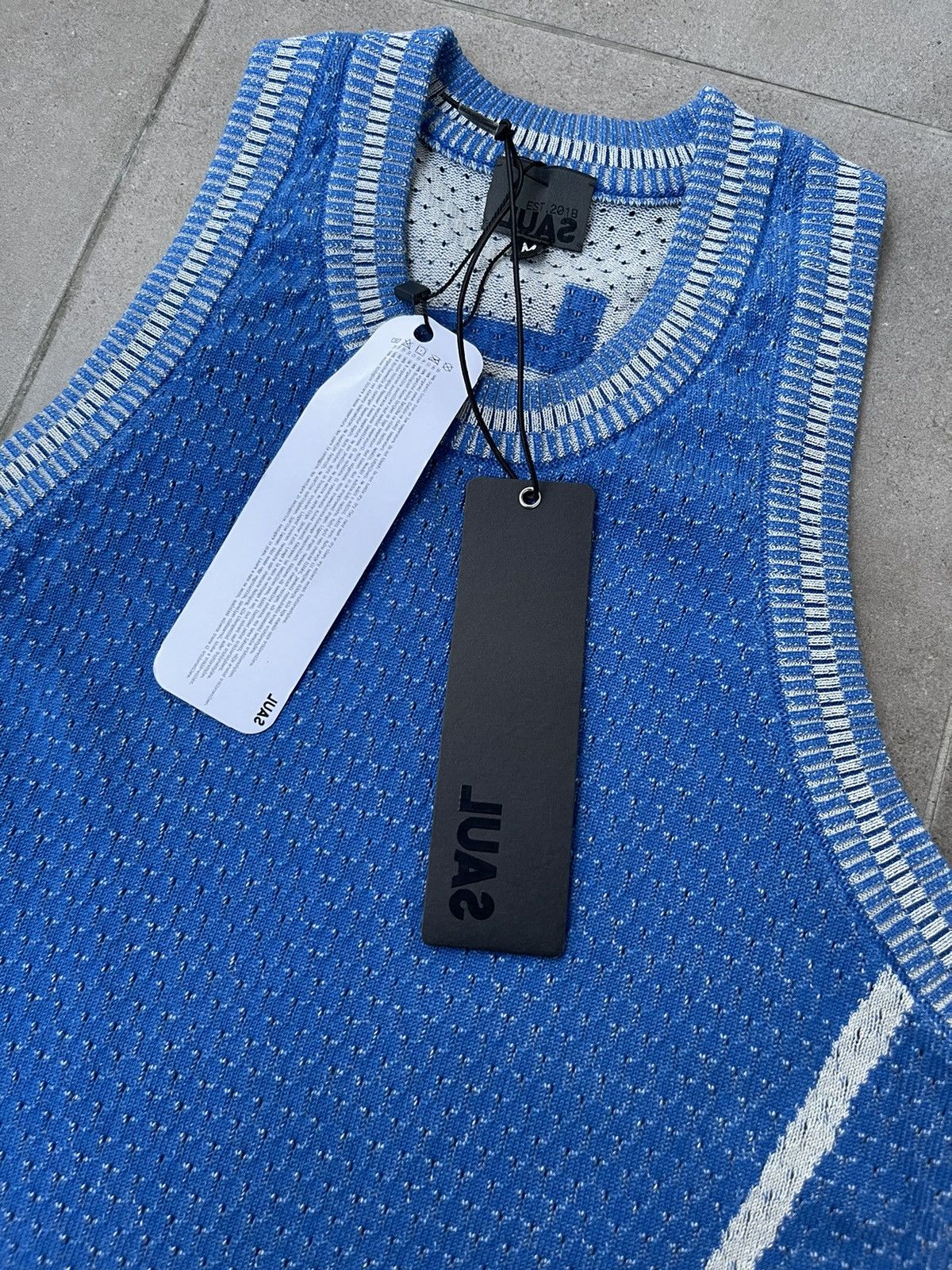 Saul Nash !DS! SS23 Saul Nash Back Logo Electric Blue Tank Top Size US M / EU 48-50 / 2 - 18 Thumbnail