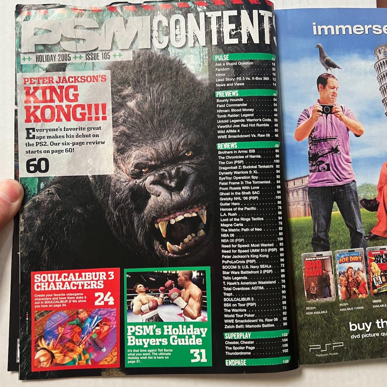 Playstation PSM Magazine #105 Holiday 2005 Retro Gaming Guide w/ Poster! Size ONE SIZE - 7 Thumbnail