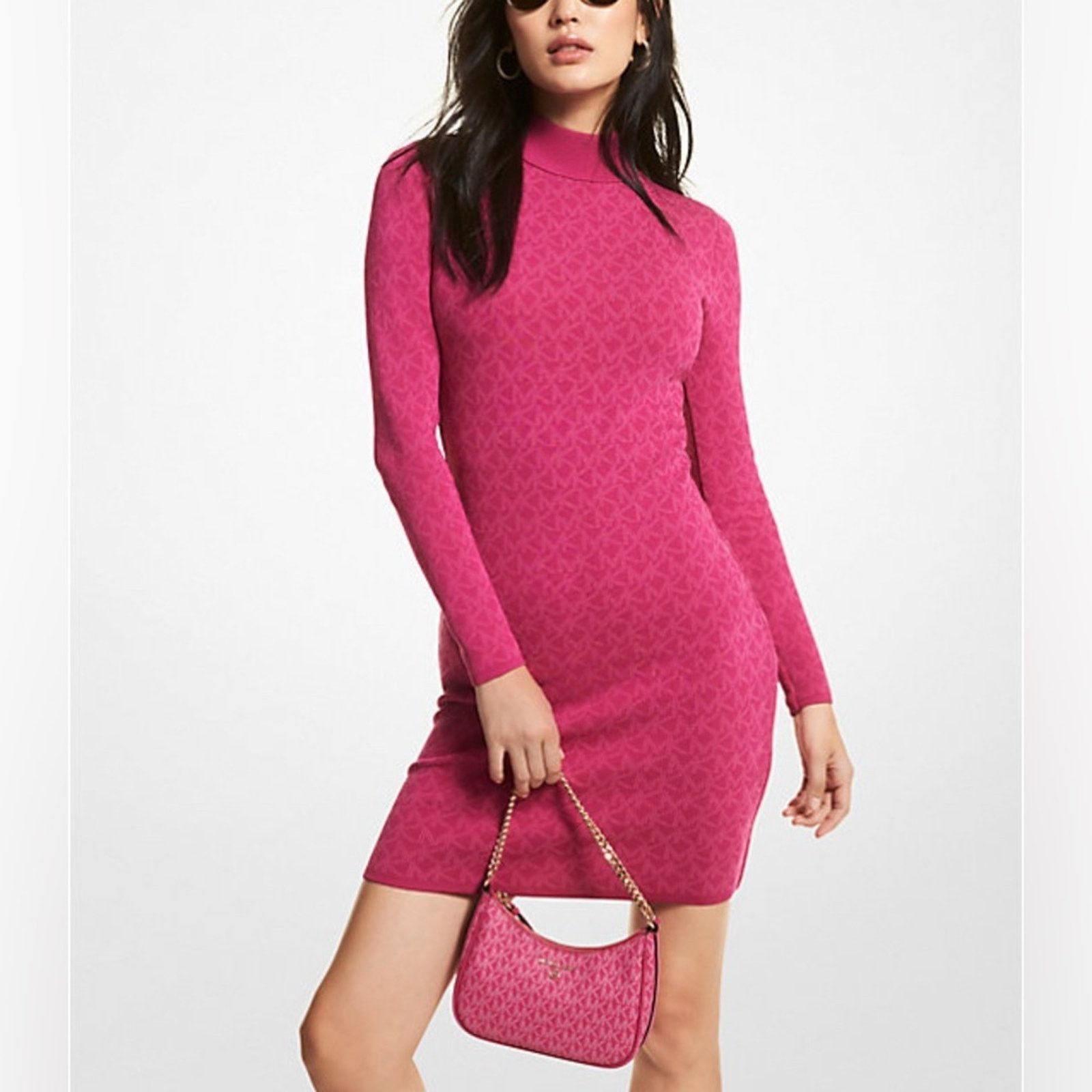 Michael Kors New Y2K Michael Kors Fuchsia Long Sleeve Dress size XS Size XS / US 0-2 / IT 36-38 - 1 Thumbnail
