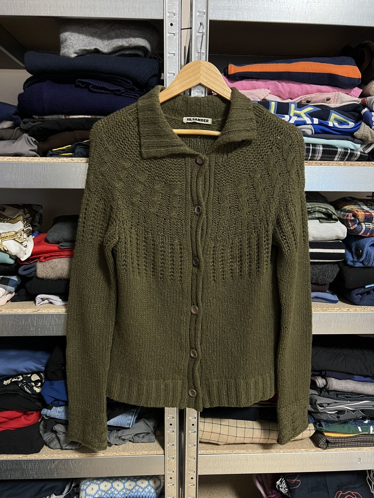 Jil Sander × Vintage Jil Sander Women Knitted Cardigan Sweater Cashmere Button Up Size XS / US 0-2 / IT 36-38 - 1 Thumbnail