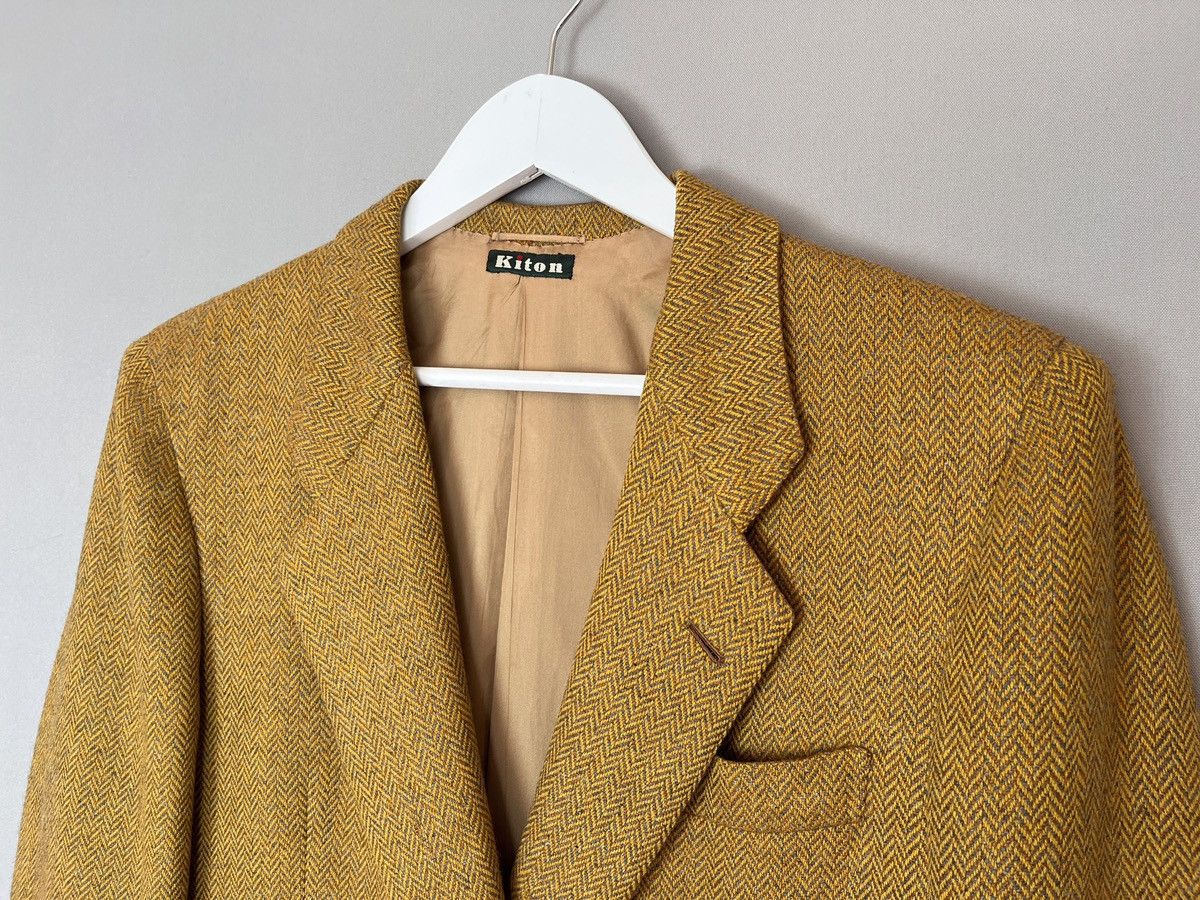 Kiton 🔥KITON NAPOLI Double Breasted Herringbone Blazer Size L / US 10 / IT 46 - 7 Thumbnail