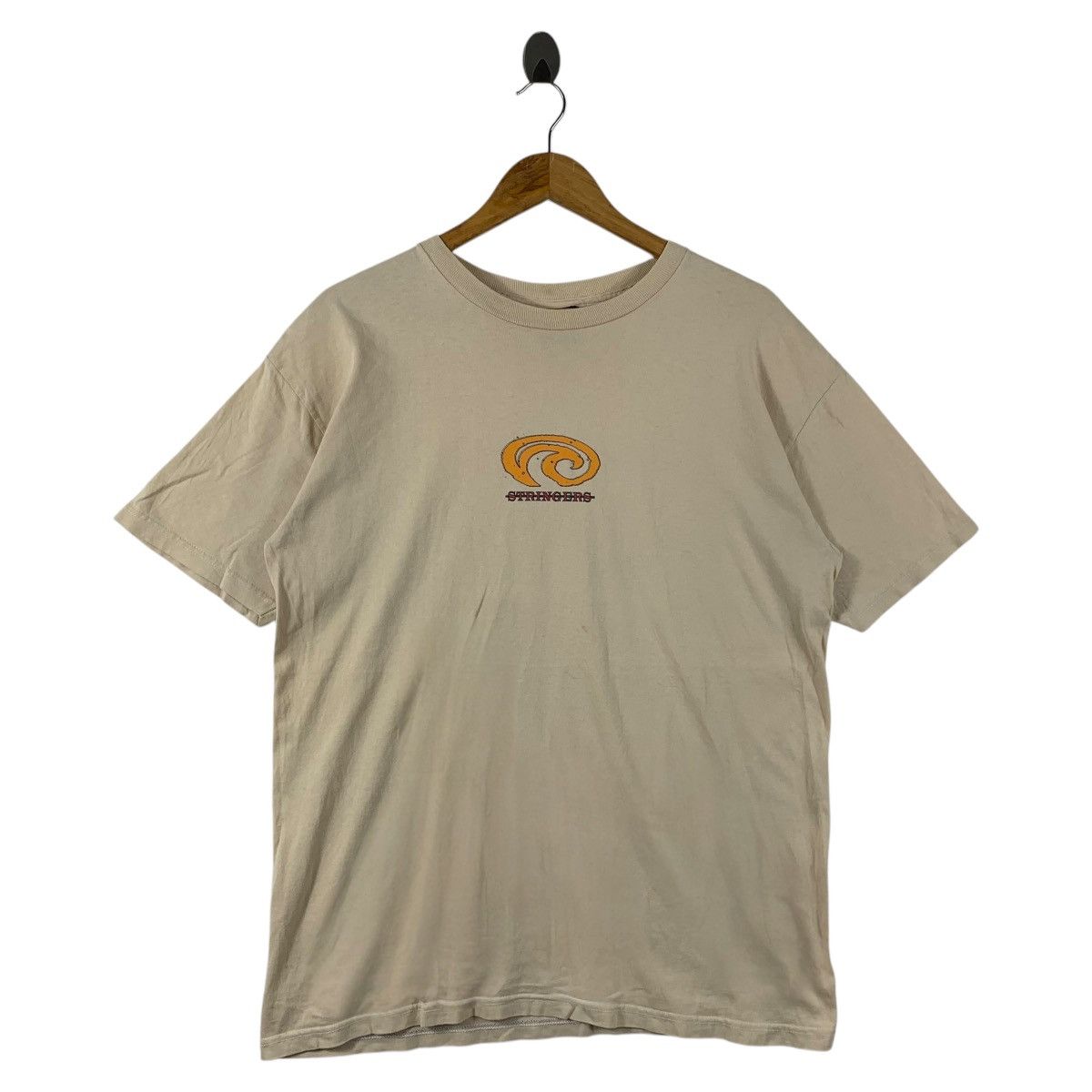 Other Vintage 90s STRINGERS big logo back hit spellout surfing tee Size US L / EU 52-54 / 3 - 2 Thumbnail