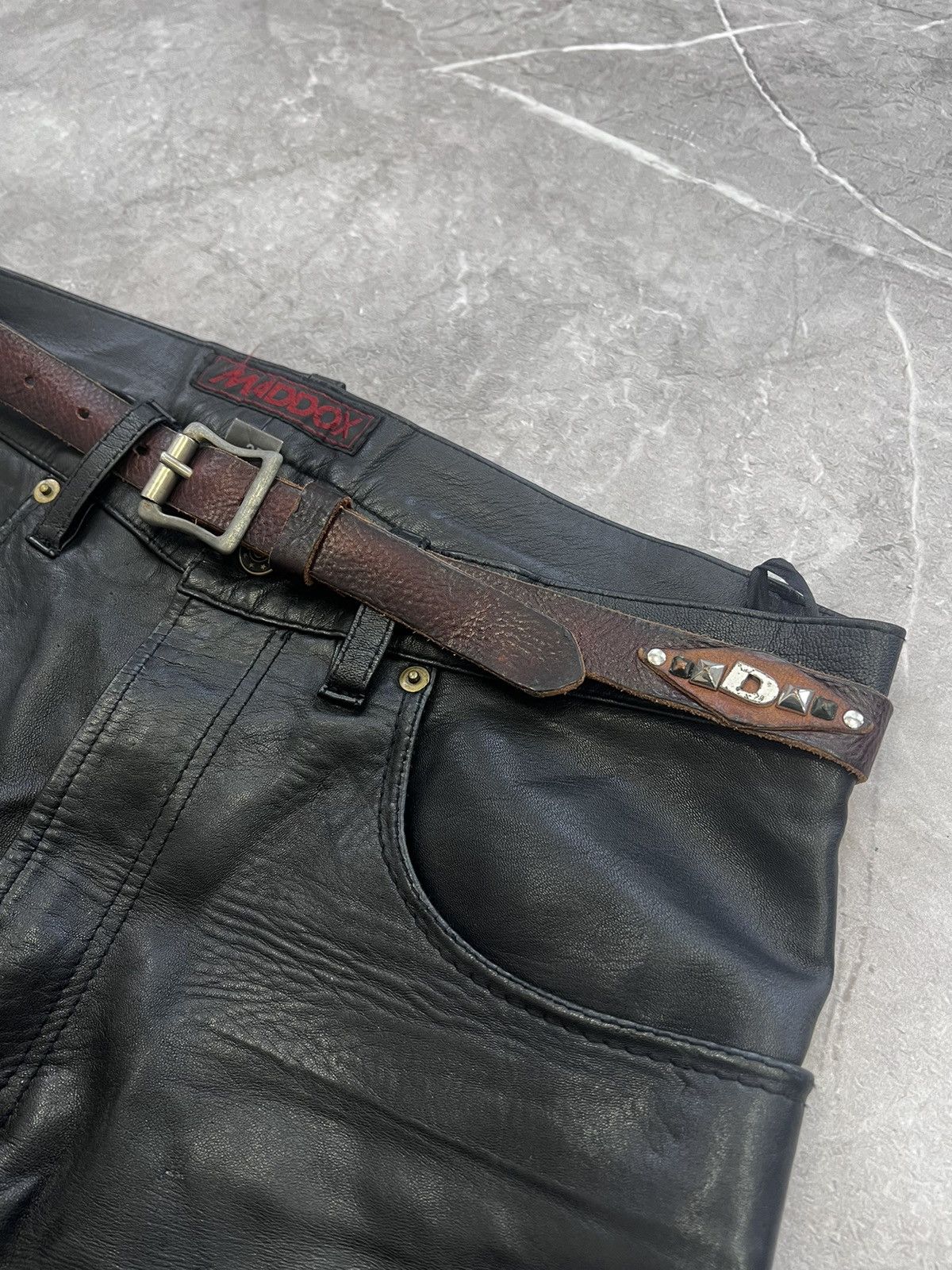 Diesel Vintage LOGO METAL PUBK LEATHER BROWN BELT Size ONE SIZE - 4 Thumbnail
