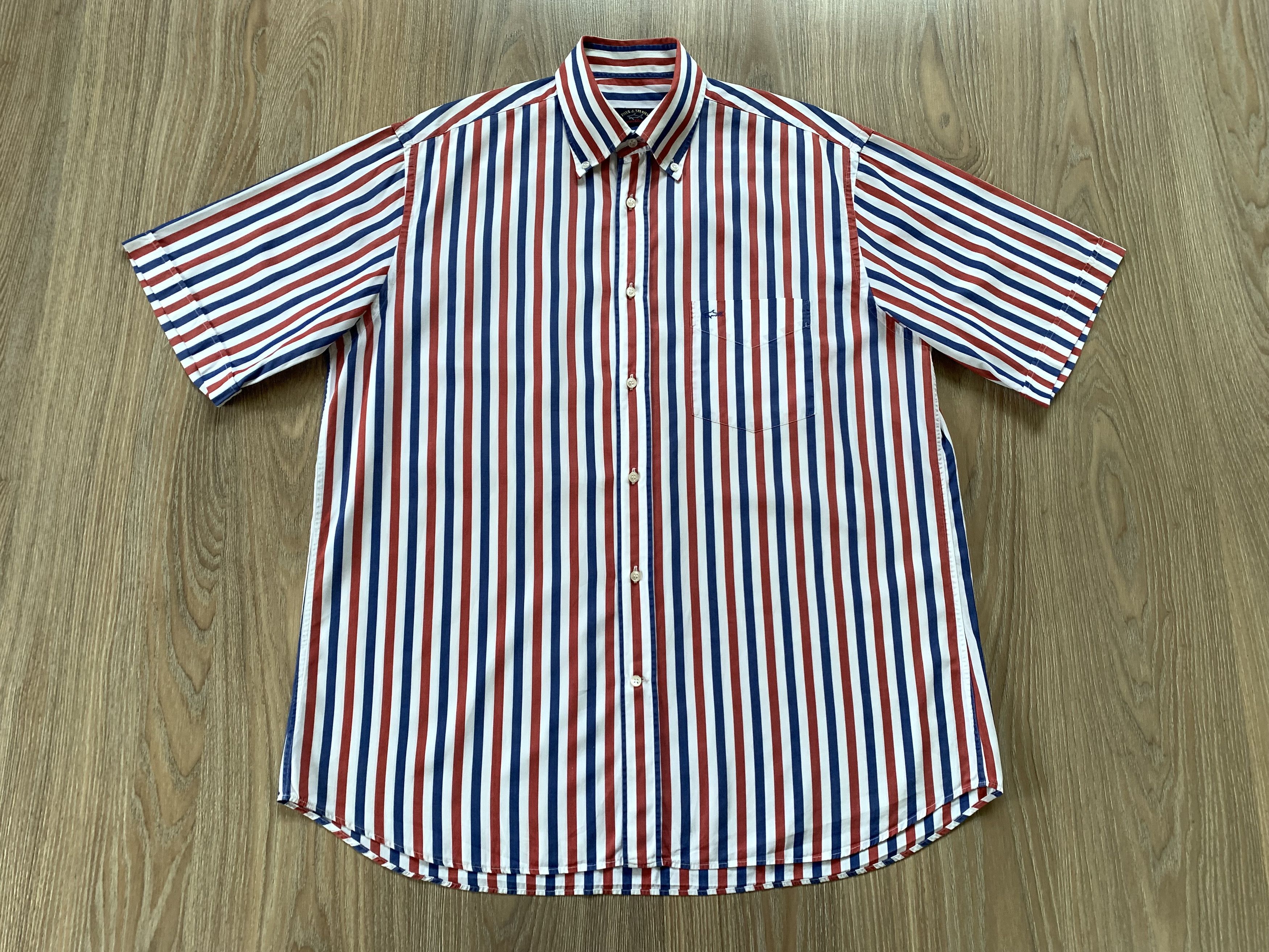 Paul & Shark Vintage Paul & Shark Yachting Cotton Stripe Shirt Size US M / EU 48-50 / 2 - 2 Thumbnail