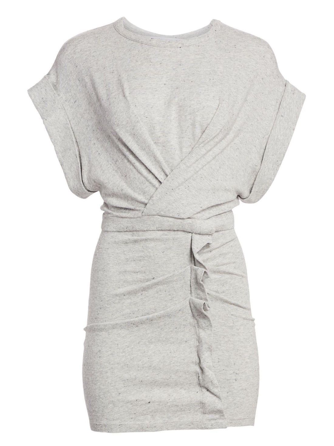 Iro IRO Wynot Womens Gray Stretch Mini Dress Short Sleeve Cotton Size S / US 4 / IT 40 - 2 Thumbnail