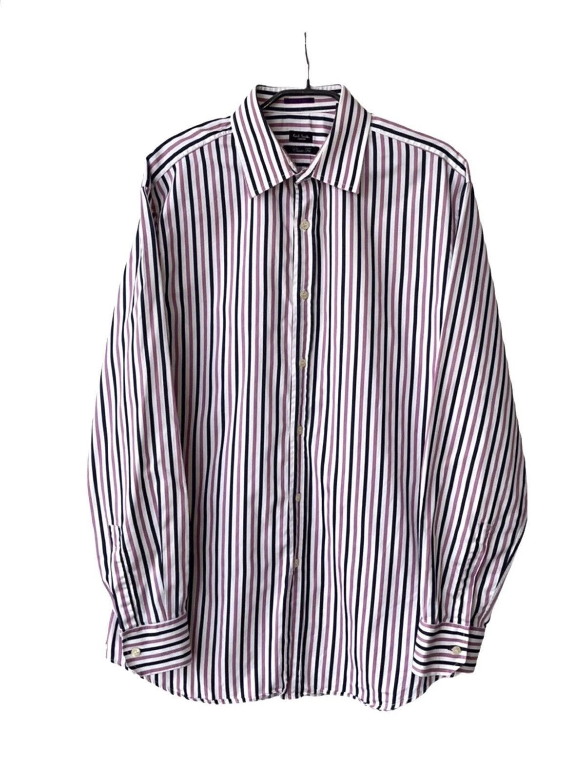 Paul Smith Paul Smith Vintage Striped Shirt Classic Fit Men's Size 16 Size US L / EU 52-54 / 3 - 1 Thumbnail