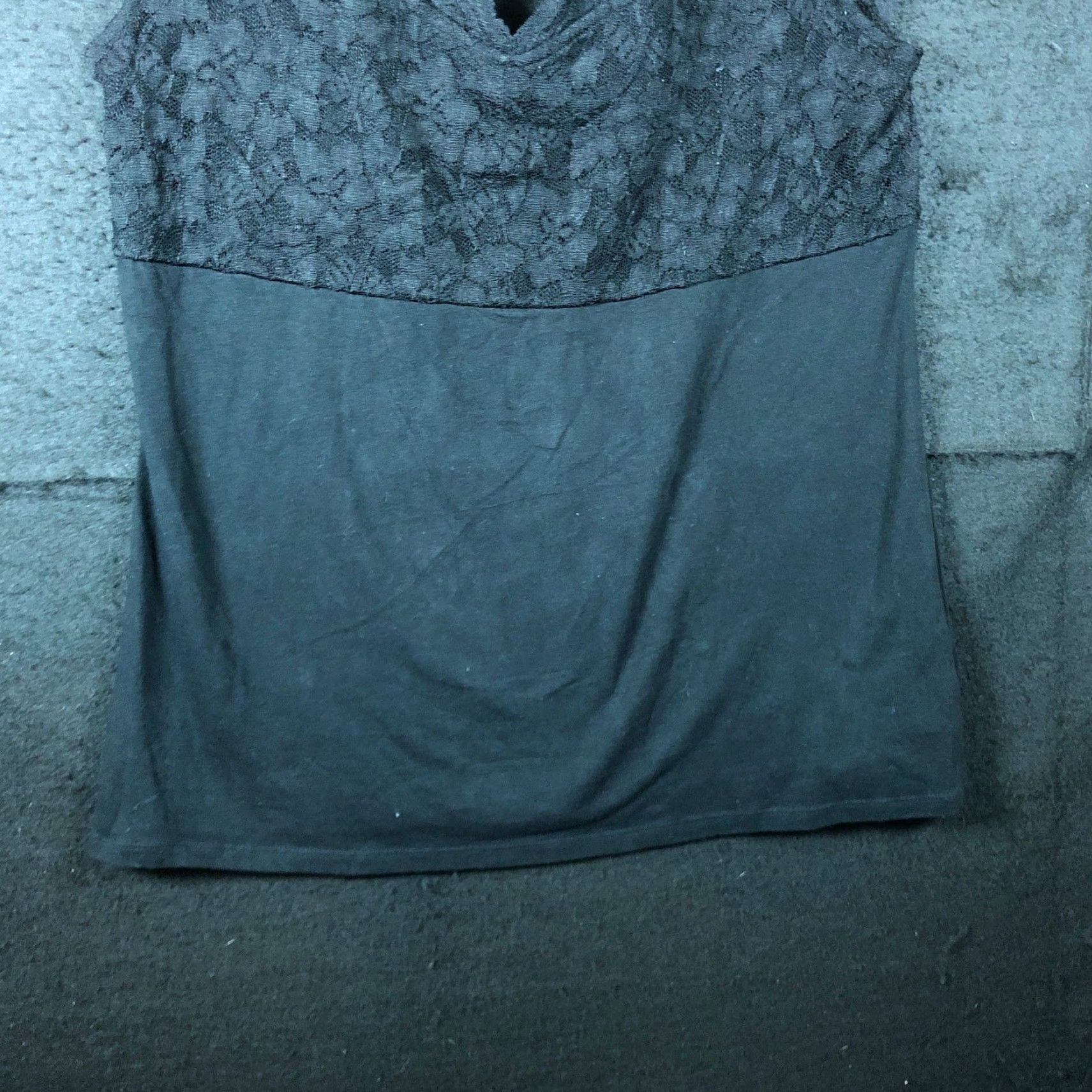 Express Express Blouse Women V-Neck Black Sleeveless Stretch Lace Slim Large - Party Workwear Casual Size L / US 10 / IT 46 - 3 Thumbnail