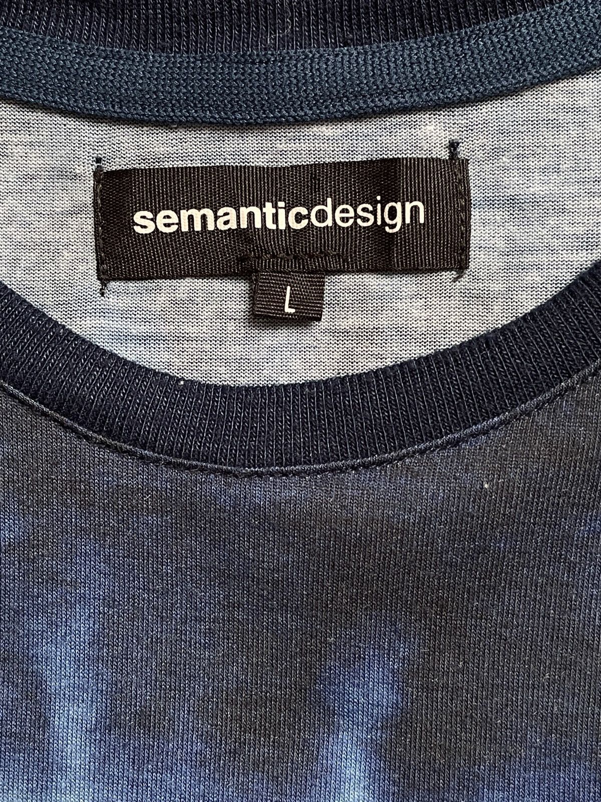 Japanese Brand × semanticdesign Vintage Brand Semantic Design Full Print T-shirt 2000s Size US L / EU 52-54 / 3 - 9 Thumbnail