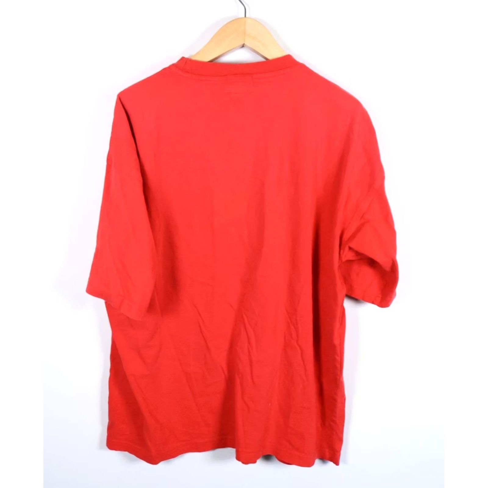 Vintage VINTAGE Boss T-Shirt Men XL Red USA Made 90s Preppy Hugo Spell Out American Print Shirt Mens XL Red 90s Hipster Retro Size US XL / EU 56 / 4 - 2 Thumbnail