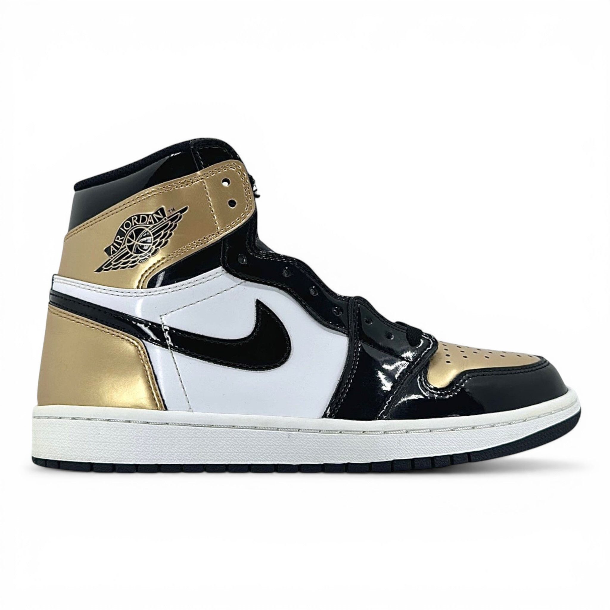 Nike 1 Retro High NRG Patent Gold Toe Size US 9 / EU 42 - 1 Thumbnail