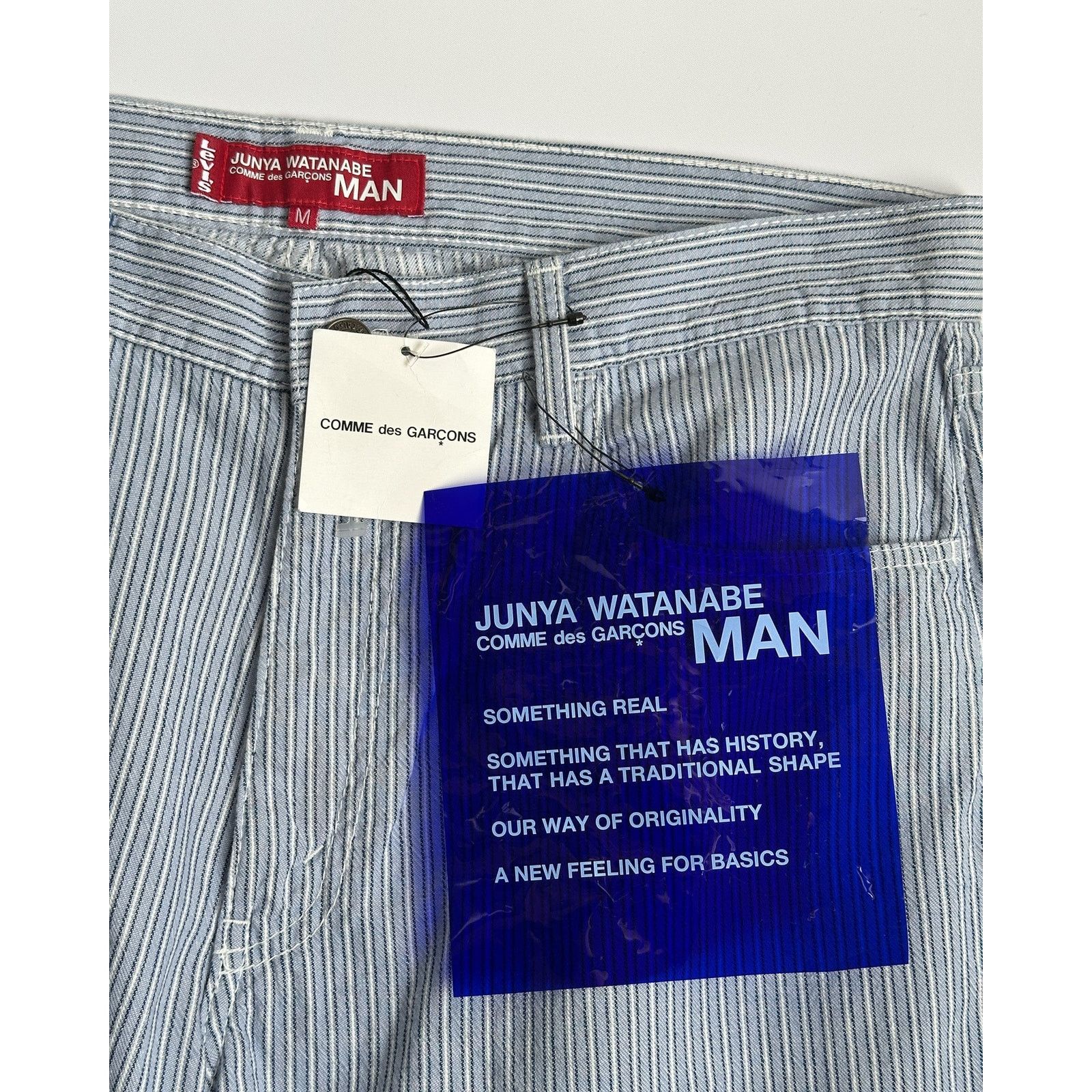 Junya Watanabe Junya Watanabe AD 2005 Wide Pinstriped Pants Size US 36 / EU 52 - 5 Thumbnail