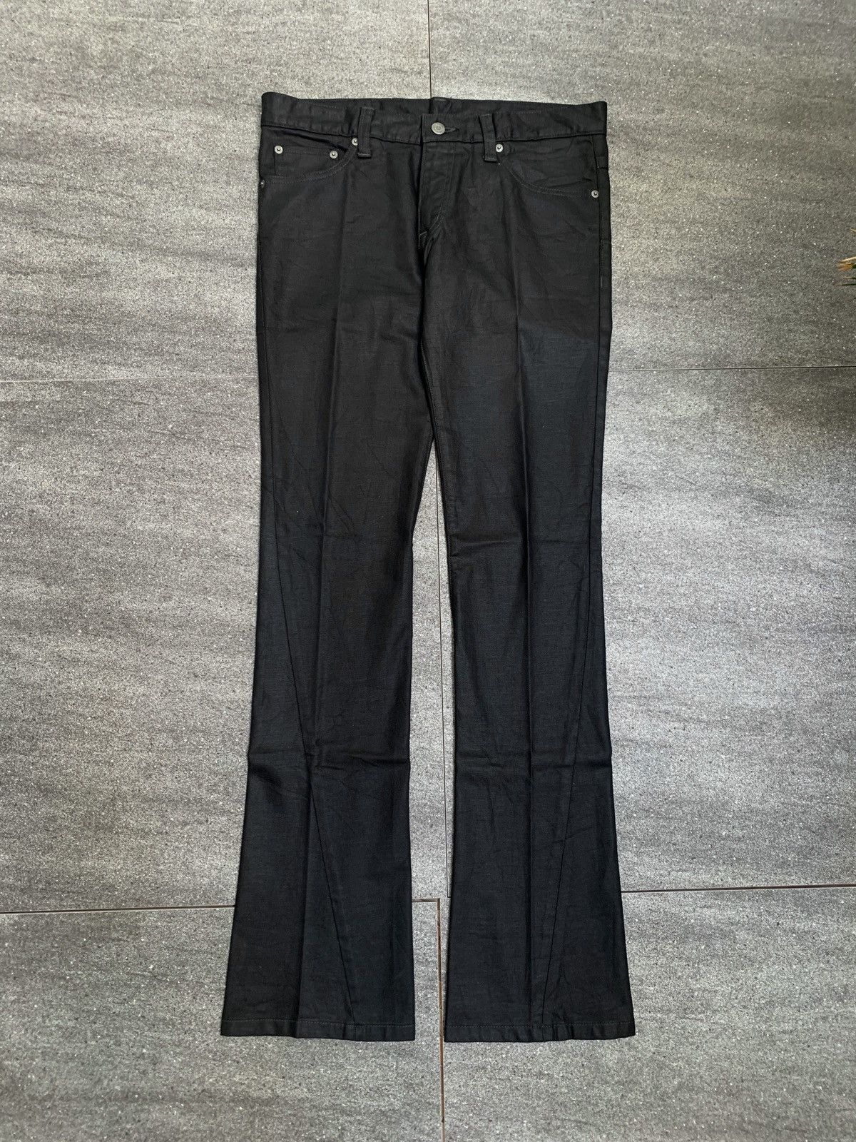 Tornado Mart Coated Flared Denim Jeans | Grailed