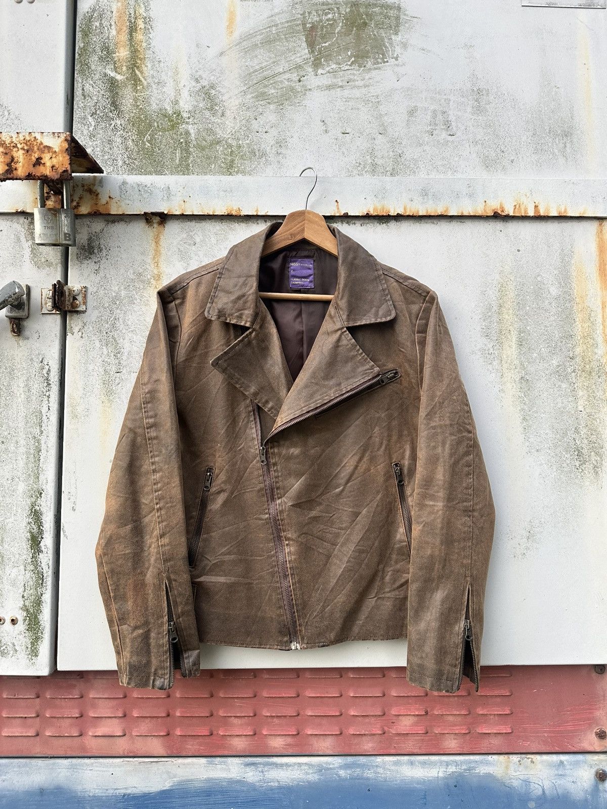 Vintage 👹Vintage Nissy Double Collar Brown Leather Jacket Size US M / EU 48-50 / 2 - 5 Thumbnail