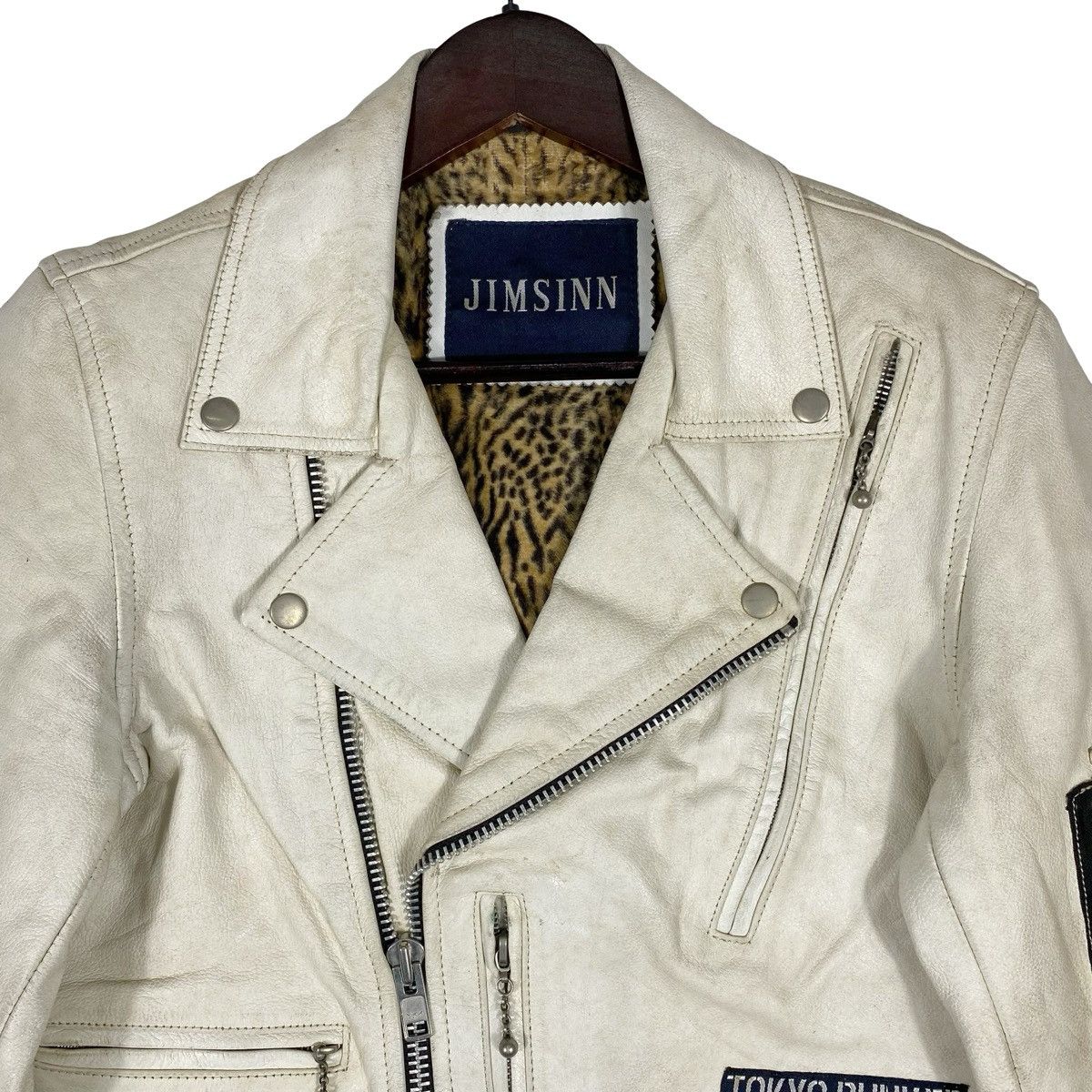 Japanese Brand Vintage Jimsinn Tokyo Punker Leather Jacket Size US S / EU 44-46 / 1 - 4 Thumbnail