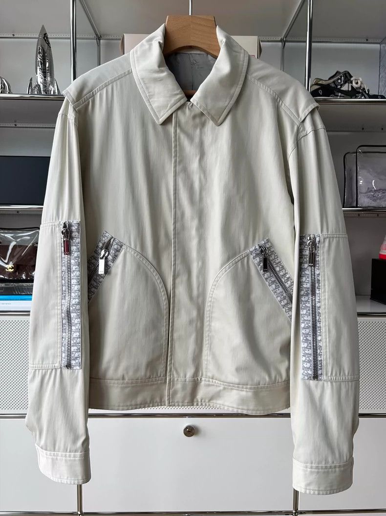 Dior Dior Beige old flower stitching jacket men's jacket 2501-Ne Size US S / EU 44-46 / 1 - 1 Thumbnail