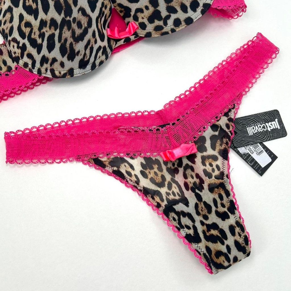 Just Cavalli NWT Cavalli brown leopard print bra with hot pink Size ONE SIZE - 6 Thumbnail