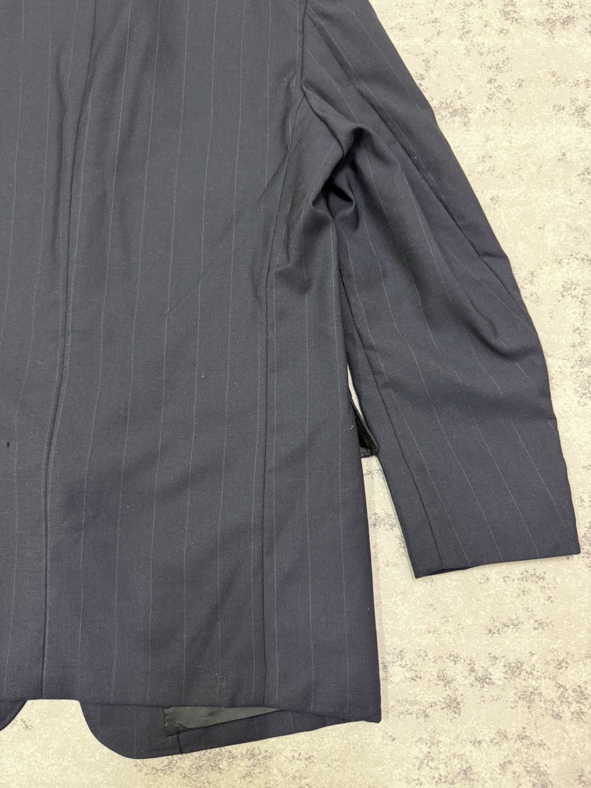 Yohji Yamamoto A.A.R Yohji Yamamoto Durban Dark Blue Stripe Blazzer Size US M / EU 48-50 / 2 - 14 Thumbnail