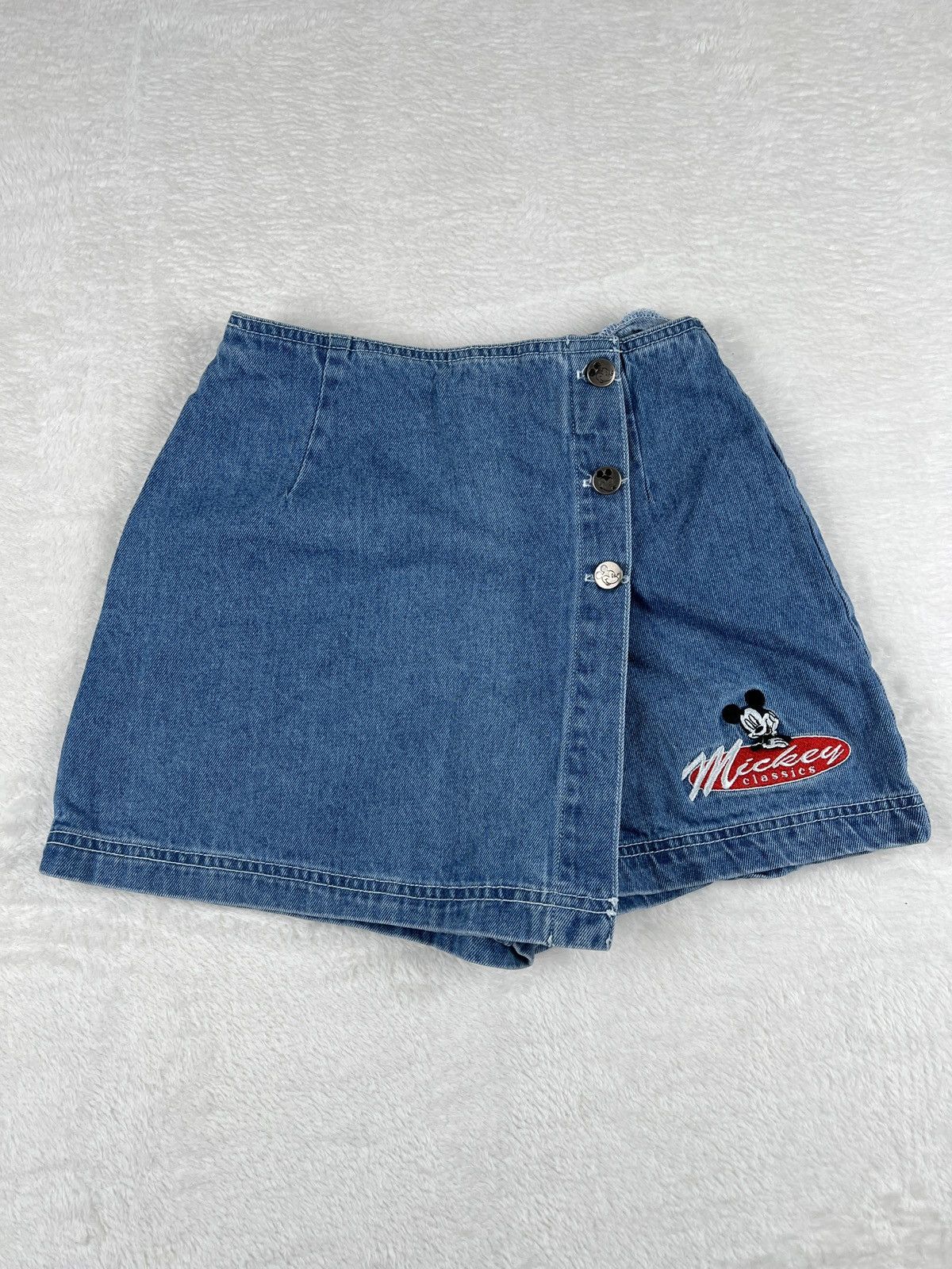 Disney Disney Mickey Unlimited Vintage 90s Denim Skort Blue Size 3 Size 26" / US 2 / IT 38 - 1 Thumbnail