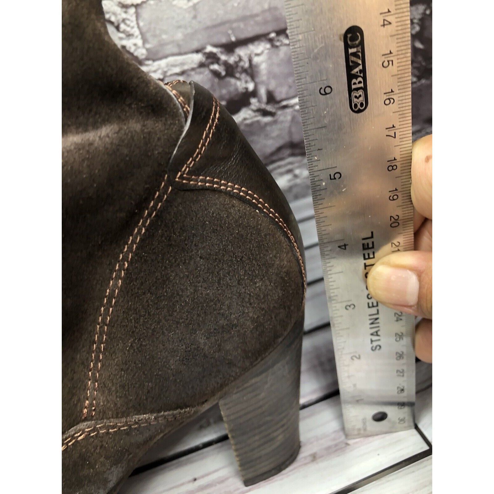 n.d.c. made by hand N.D.C. Made by Hand Brown Suede Leather Calf Heel Boots Shoe Size US 8.5 / IT 38.5 - 13 Thumbnail
