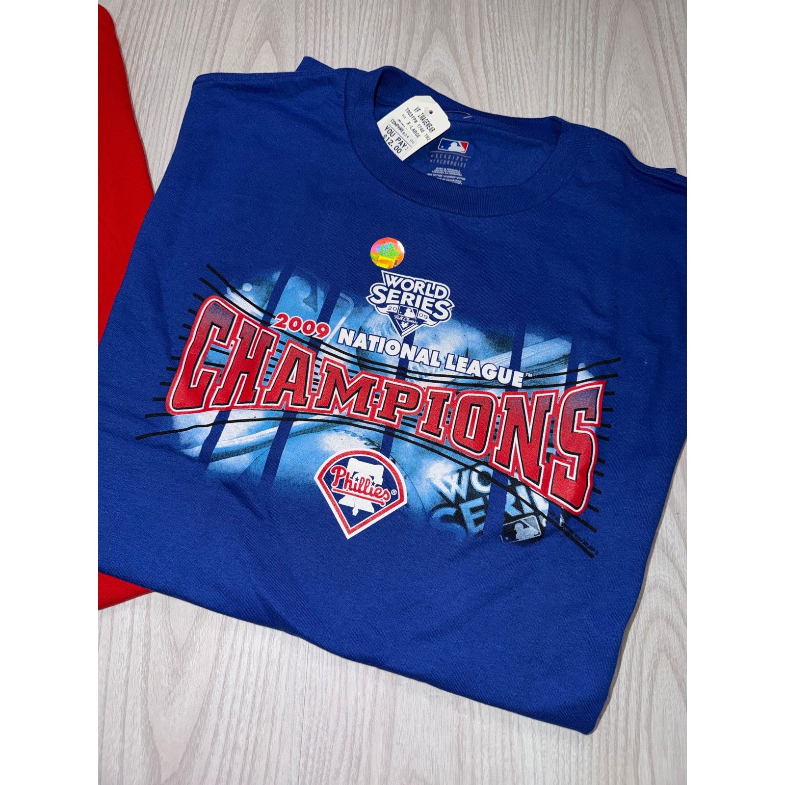 Majestic Philadelphia Phillies 2008 2009 World Series Shirts Mens XL Size US XL / EU 56 / 4 - 3 Thumbnail
